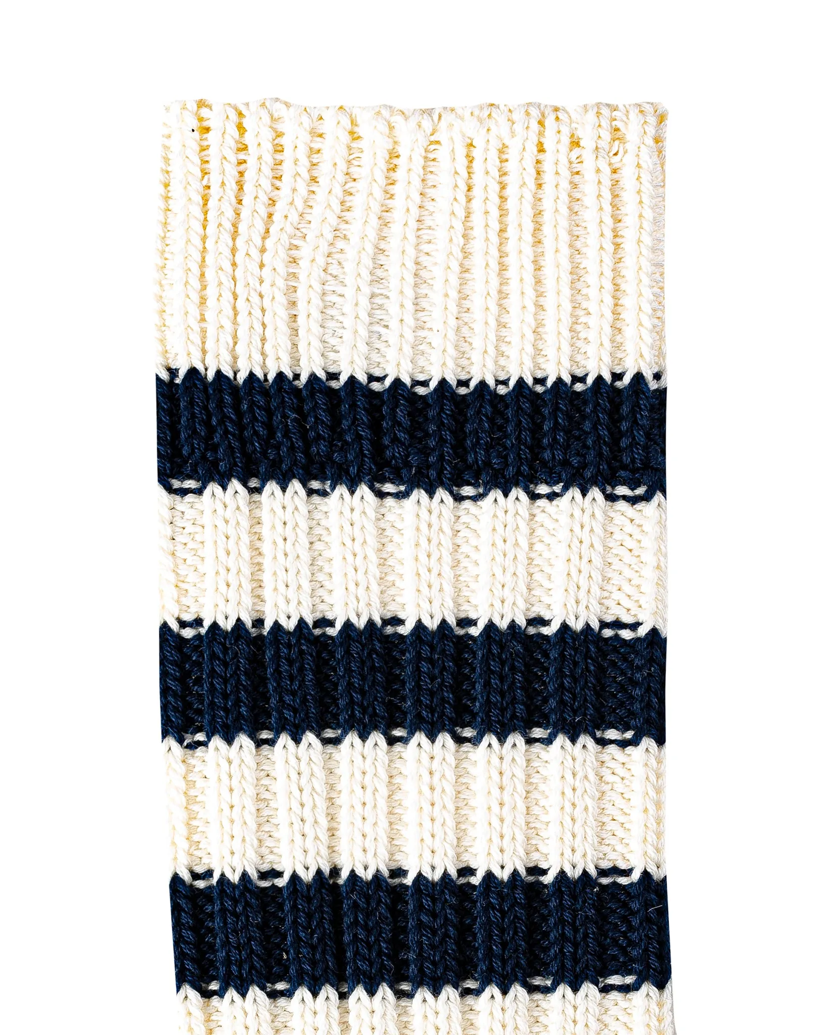 Decka Heavyweight Socks / Stripes - Ivory x Navy sold by Iron Heart product image thumbnail 3