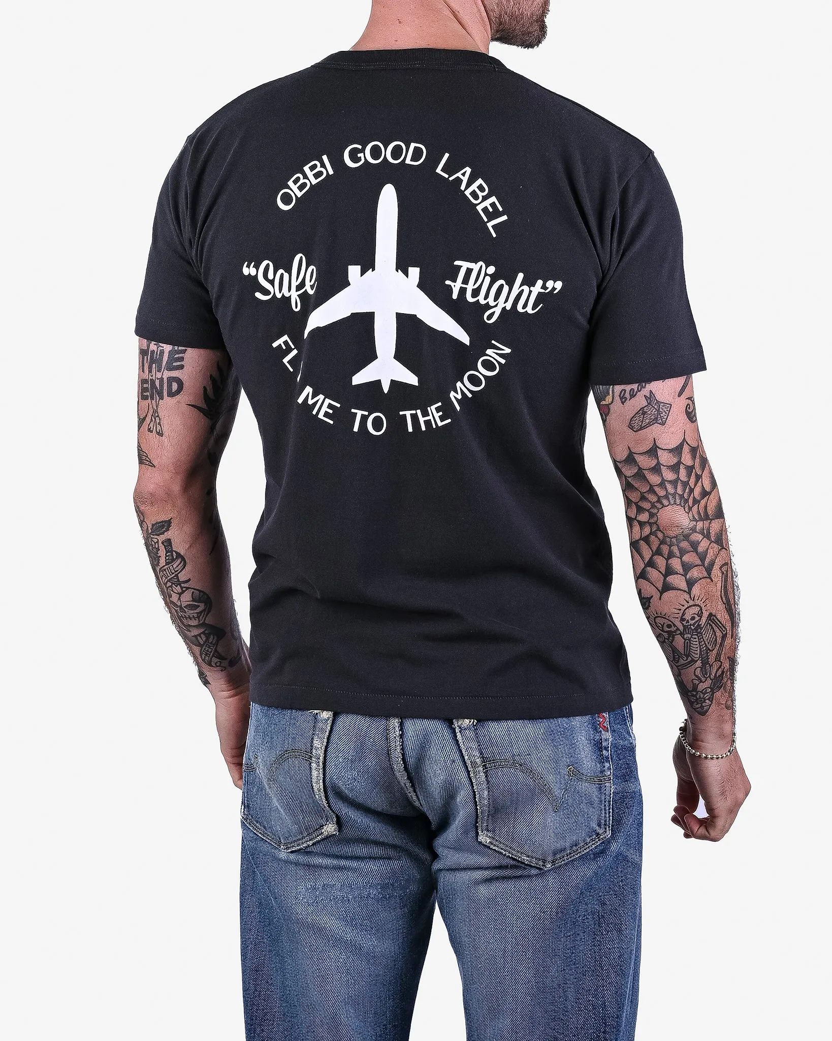 OGL 6.2oz Ringspun T-shirt - Silkscreen Printed 'Fly Me To The Moon' - Charcoal sold by Iron Heart product image thumbnail 3