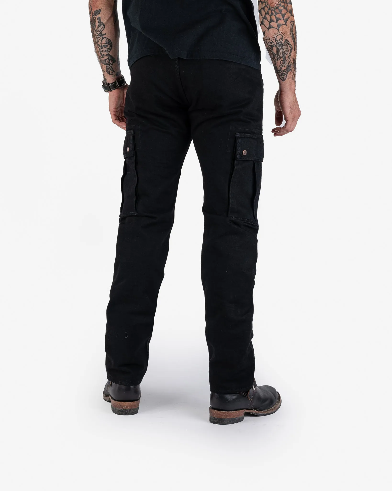 14oz Selvedge Denim Cargo Pants - Black/Black sold by Iron Heart product image thumbnail 3