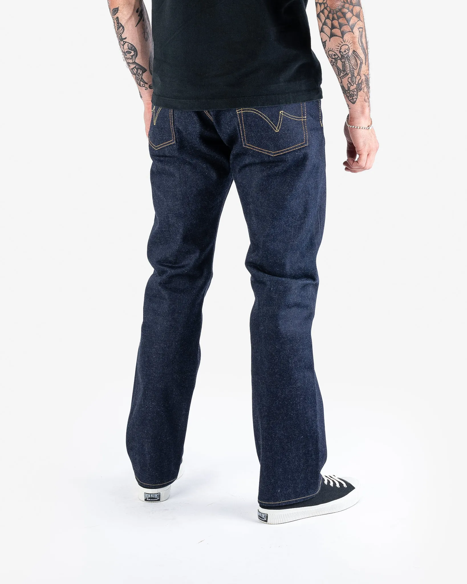 21/23oz Ultra Heavy Raw Selvedge Denim Relaxed Tapered Cut Jeans - Indigo sold by Iron Heart product image thumbnail 3