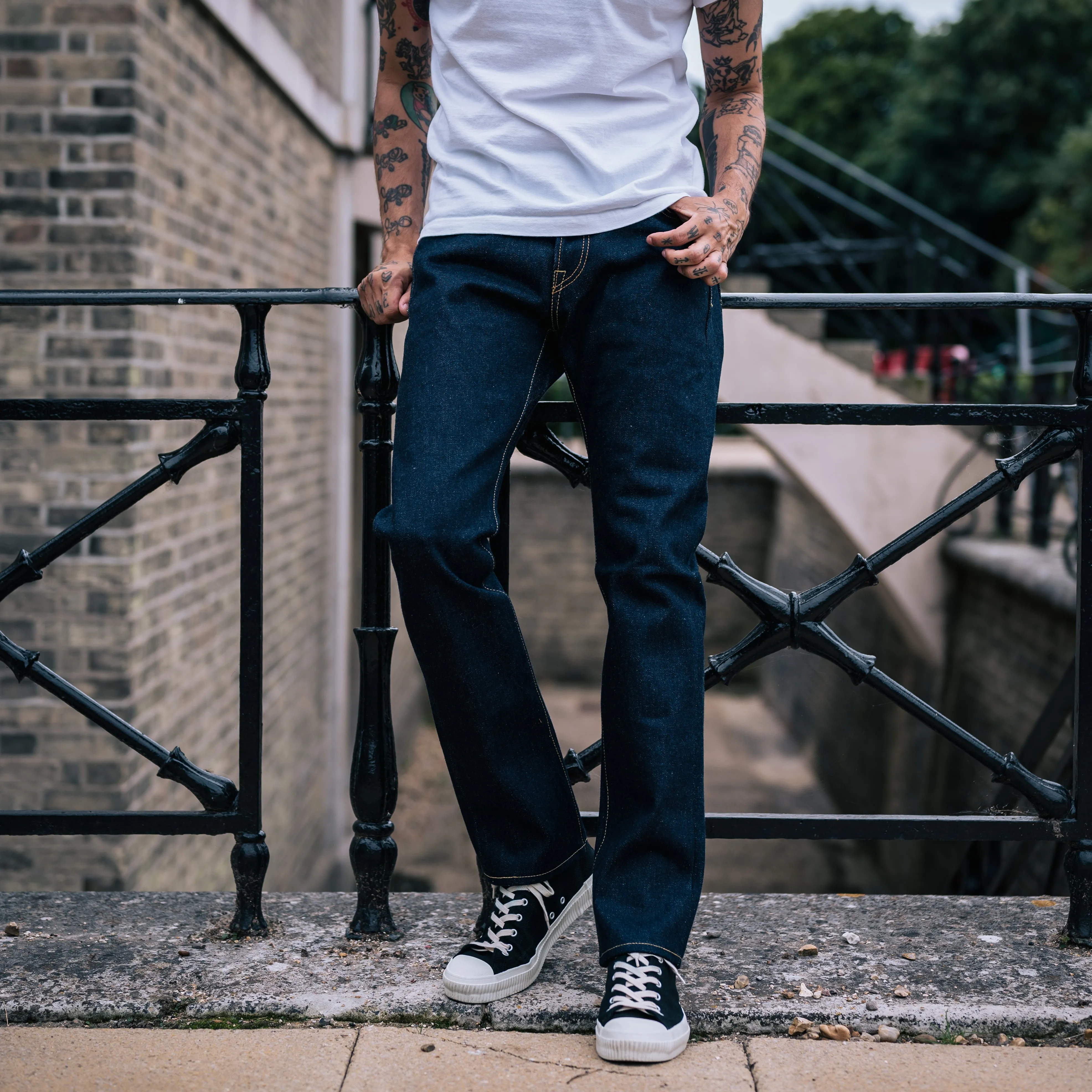 21/23oz Ultra Heavy Raw Selvedge Denim Slim Cut Jeans - Indigo sold by Iron Heart product image thumbnail 4