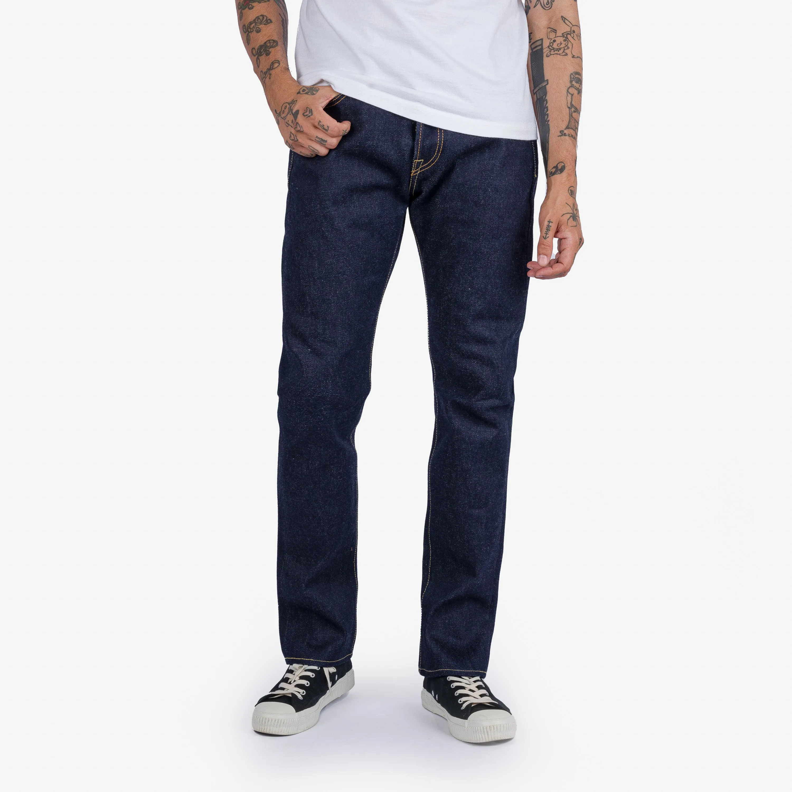 21/23oz Ultra Heavy Raw Selvedge Denim Slim Cut Jeans - Indigo sold by Iron Heart product image thumbnail 2