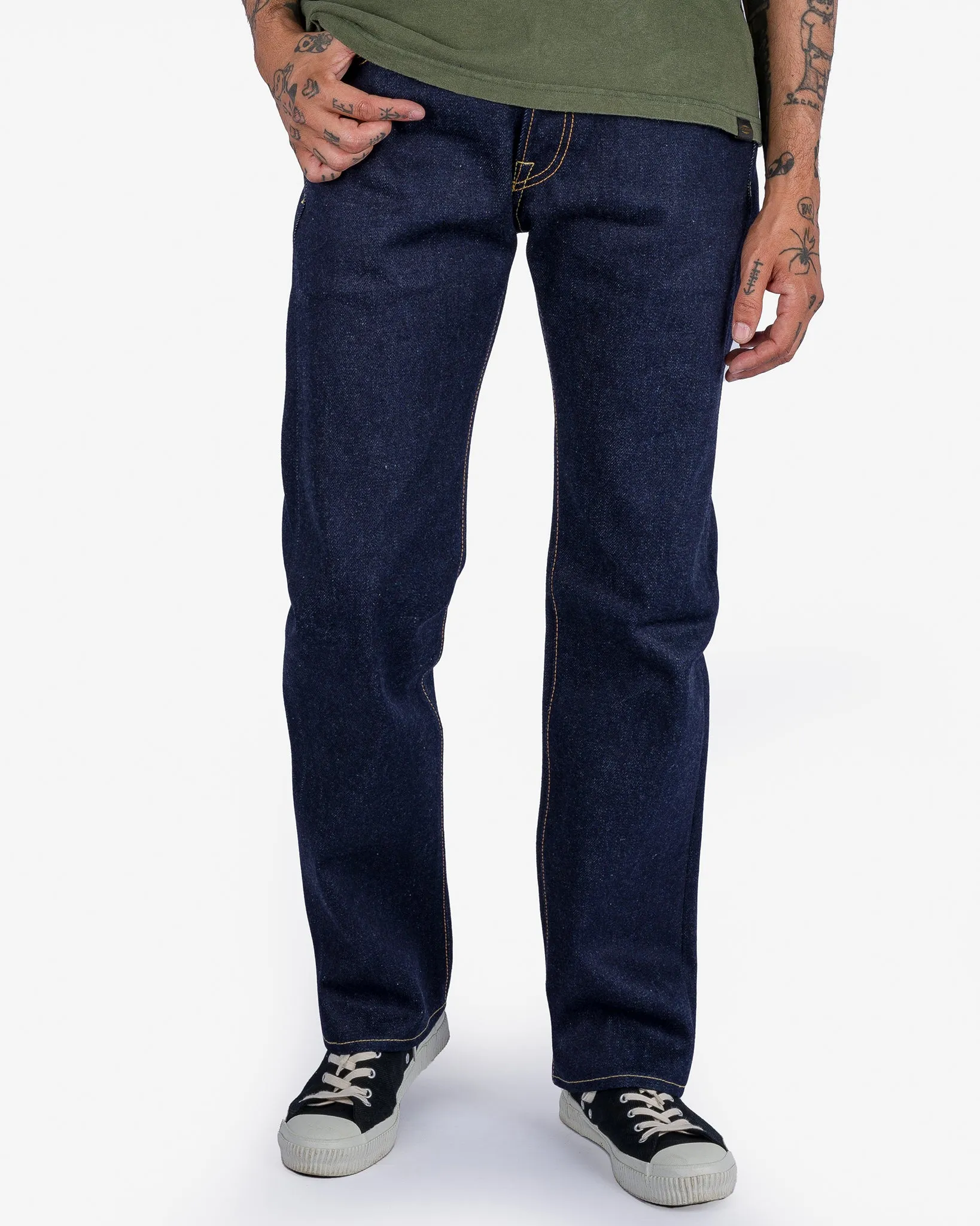 21/23oz Ultra Heavy Raw Selvedge Denim Slim Straight Cut Jeans - Indigo sold by Iron Heart product image thumbnail 2