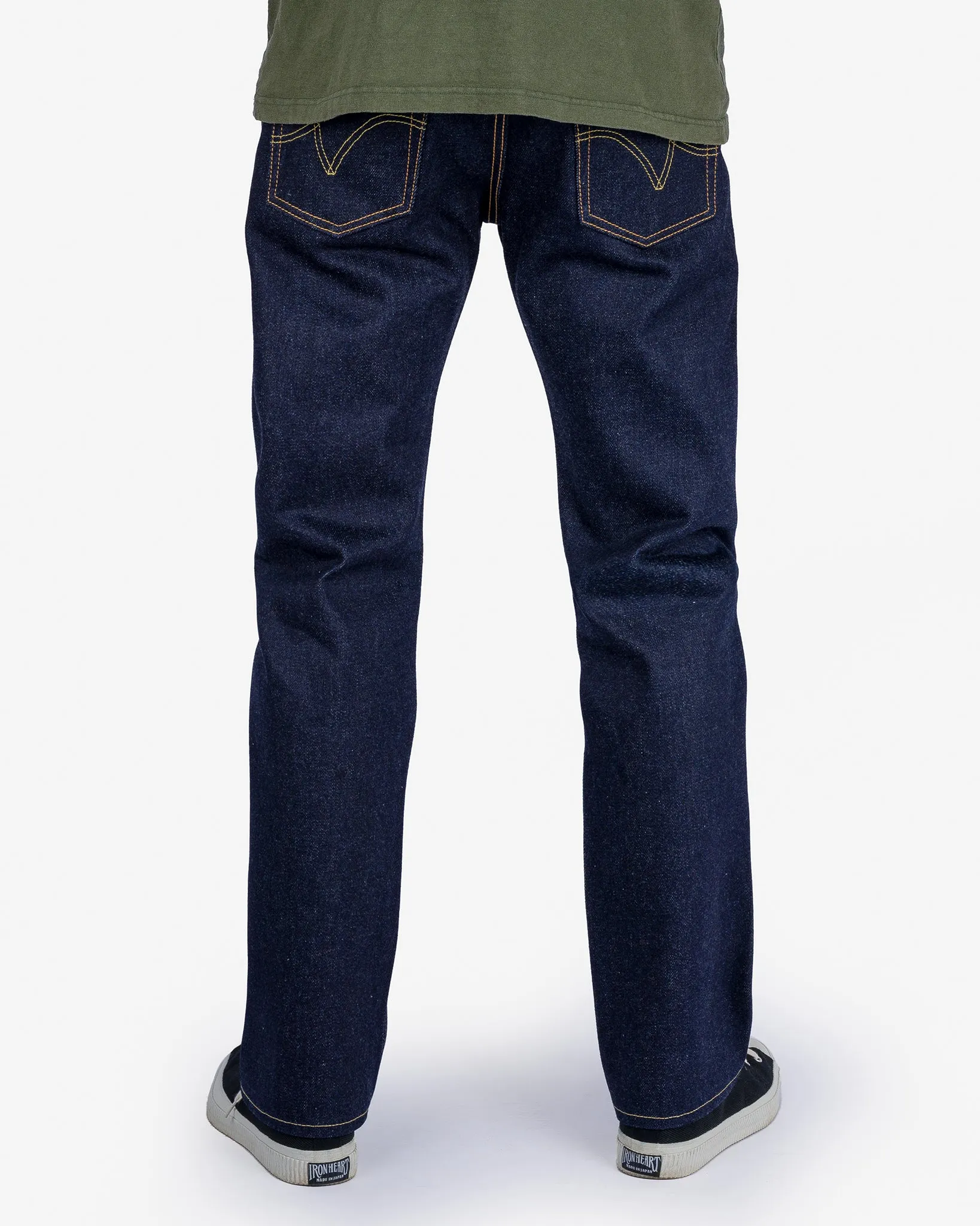 21/23oz Ultra Heavy Raw Selvedge Denim Slim Straight Cut Jeans - Indigo sold by Iron Heart product image thumbnail 3