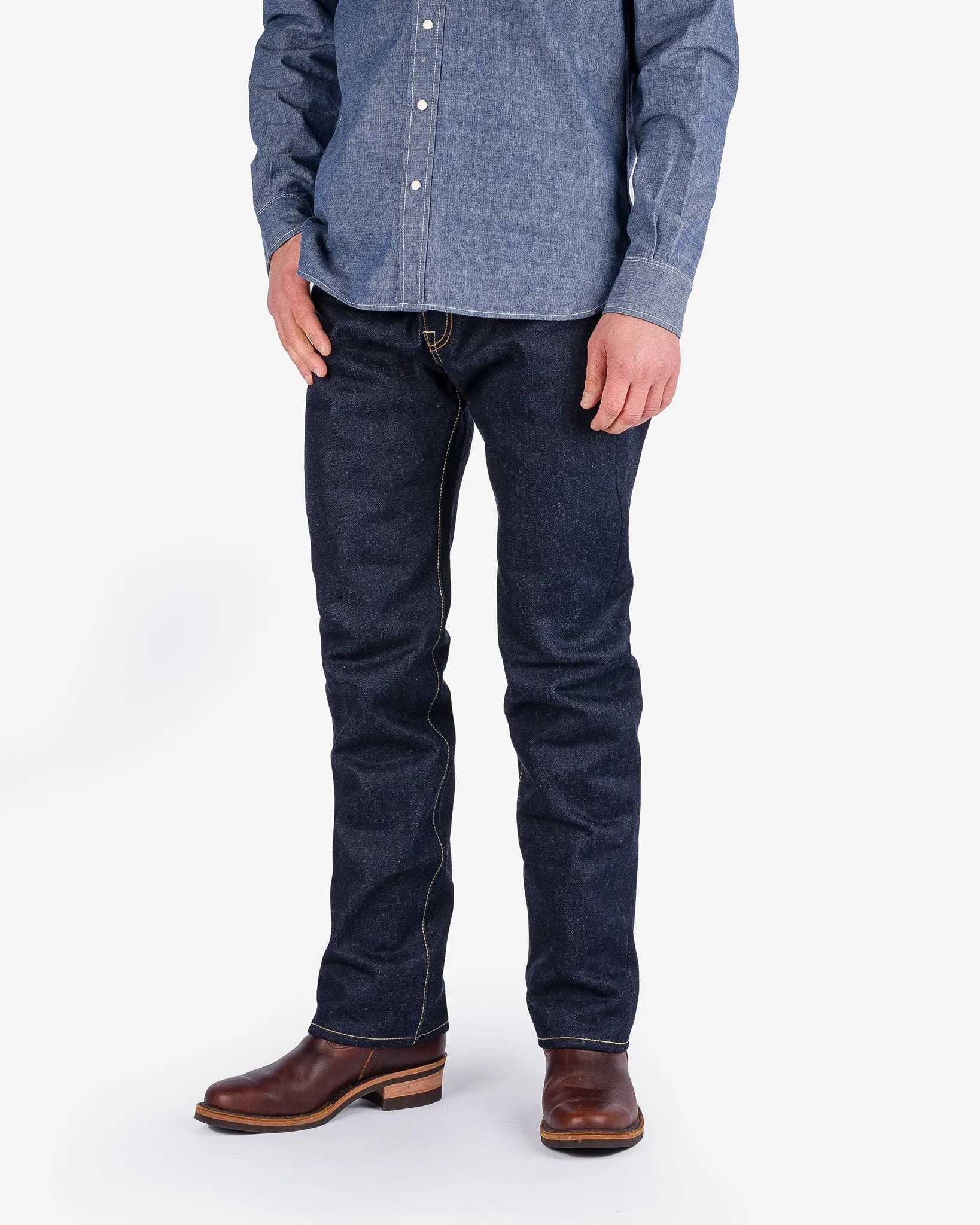 21/23oz Ultra Heavy Raw Selvedge Denim Straight Cut Jeans - Indigo sold by Iron Heart product image thumbnail 2