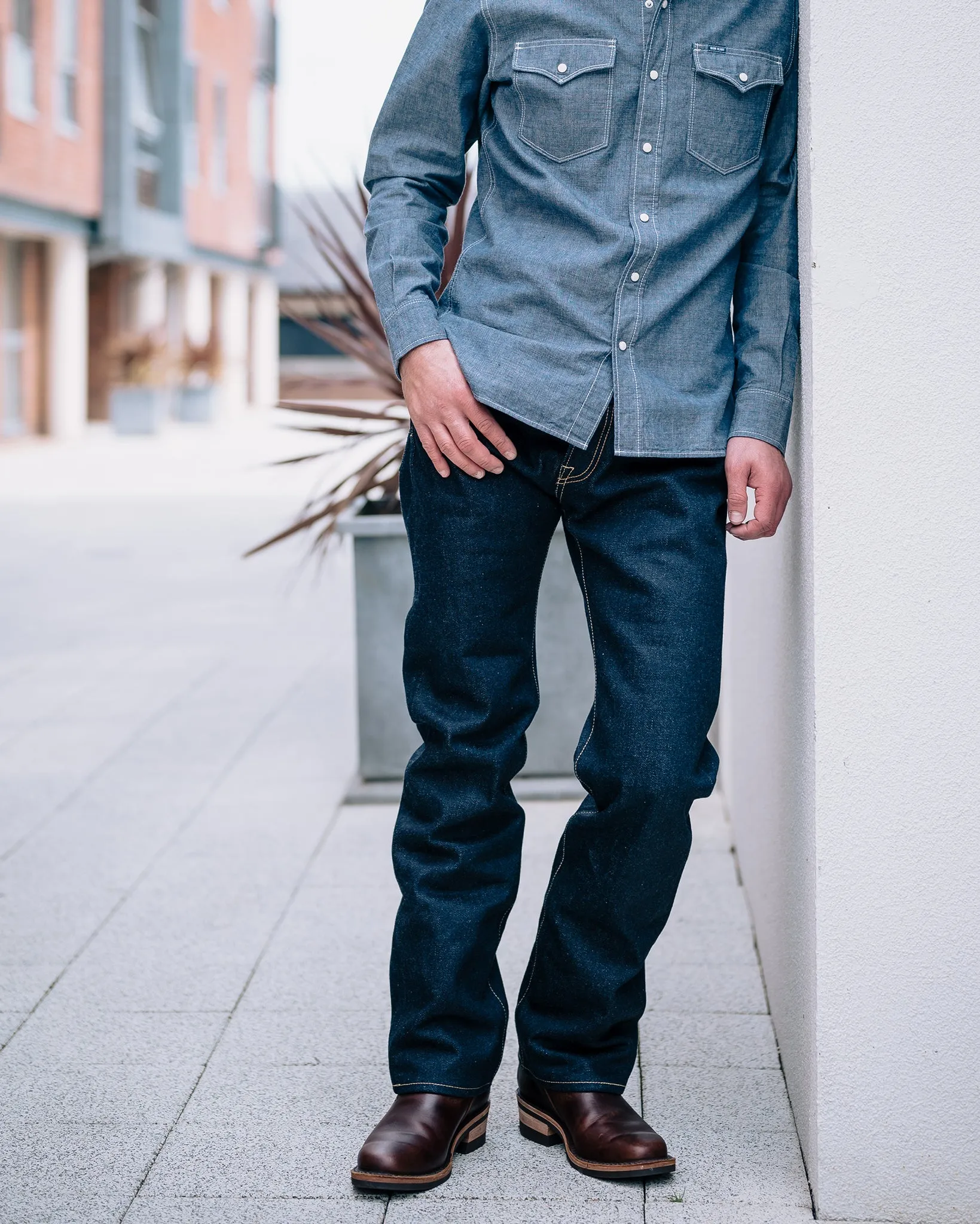 21/23oz Ultra Heavy Raw Selvedge Denim Straight Cut Jeans - Indigo sold by Iron Heart product image thumbnail 4