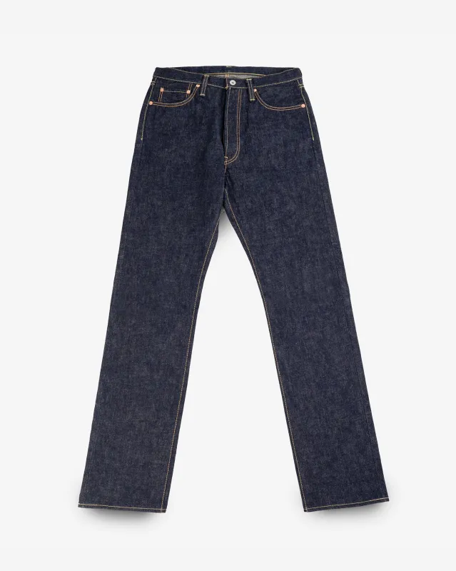18oz Vintage Selvedge Denim Relaxed Tapered Cut Jeans - Indigo sold by Iron Heart