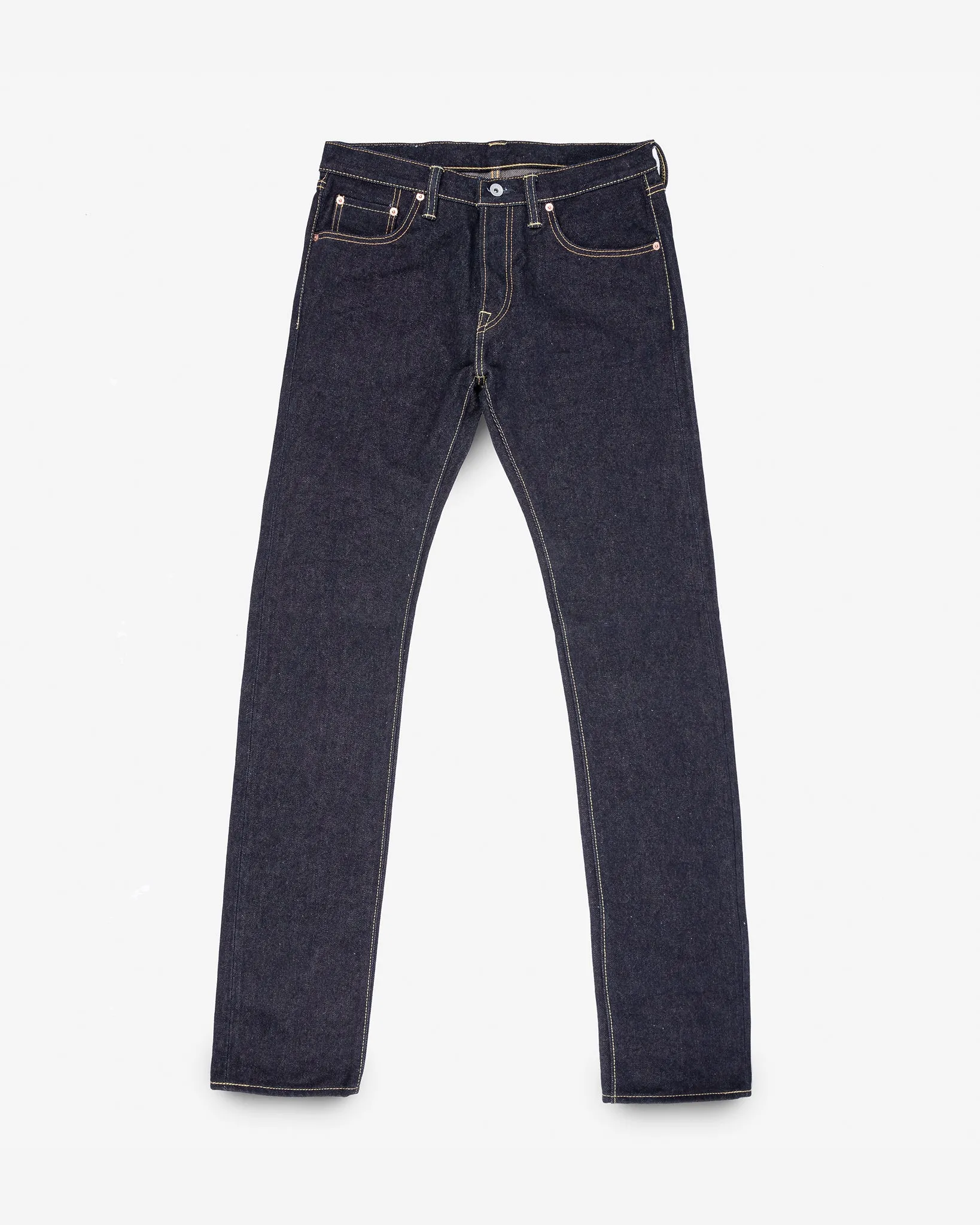 19oz Left Hand Twill Selvedge Denim Slim Tapered Cut Jeans - Indigo sold by Iron Heart