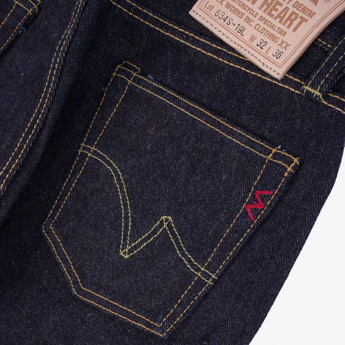 19oz Left Hand Twill Selvedge Denim Straight Cut Jeans - Indigo sold by Iron Heart product image thumbnail 5