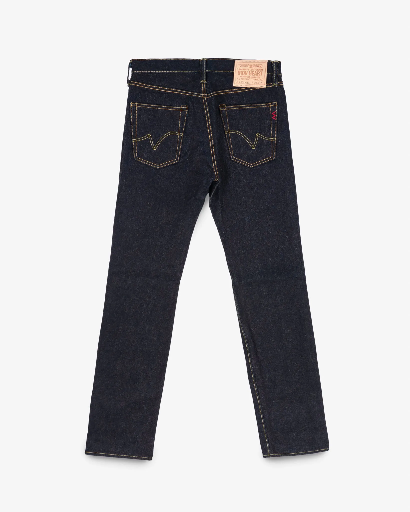19oz Left Hand Twill Selvedge Denim Slim Straight Cut Jeans - Indigo sold by Iron Heart product image thumbnail 5