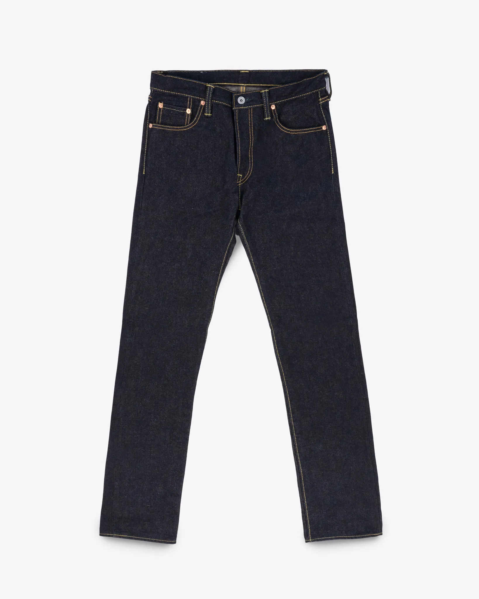 19oz Left Hand Twill Selvedge Denim Slim Straight Cut Jeans - Indigo sold by Iron Heart