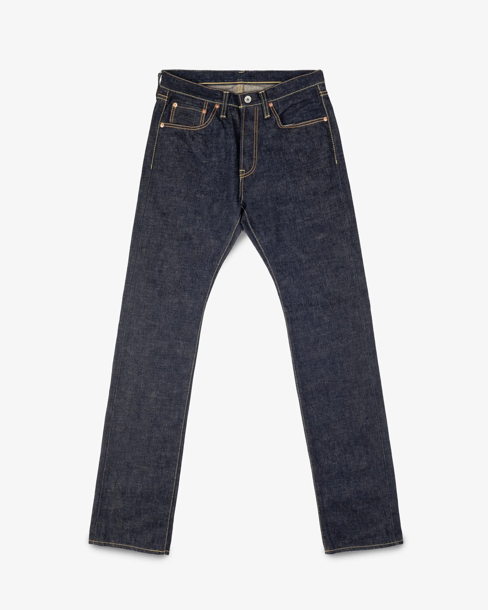 18oz Vintage Selvedge Denim Slim Cut Jeans - Indigo sold by Iron Heart