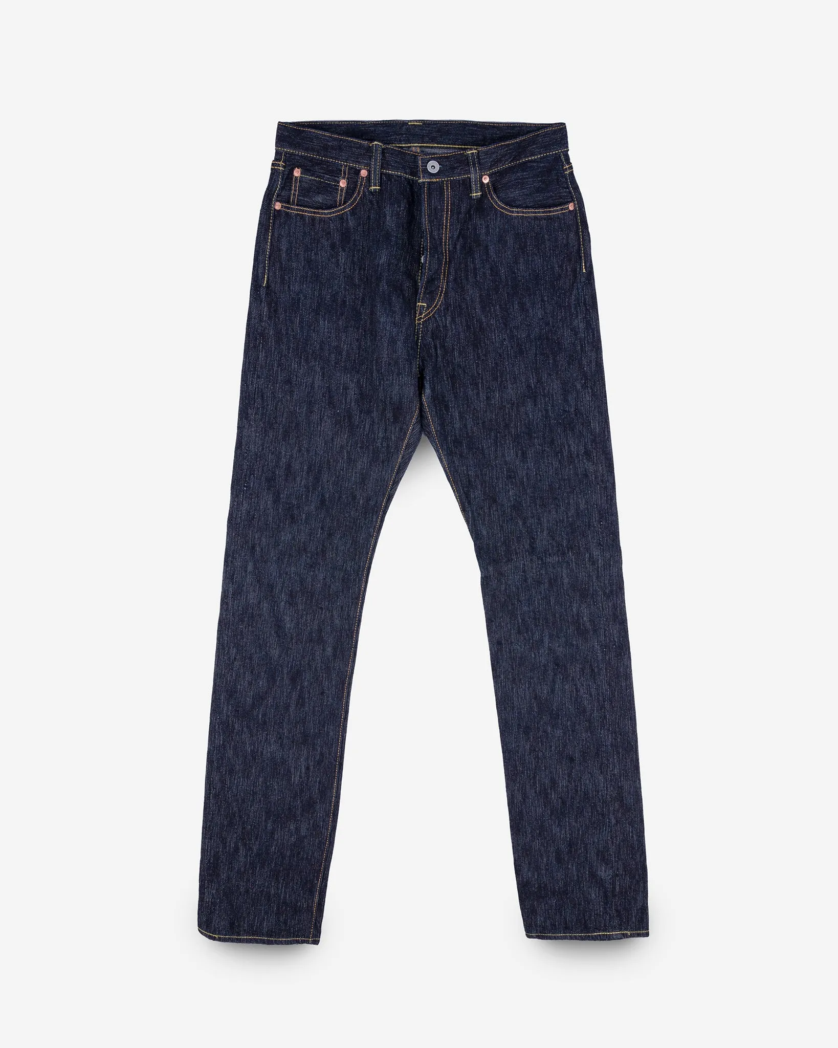 16oz Slubby Selvedge Denim Relaxed Tapered Cut Jeans - Indigo sold by Iron Heart