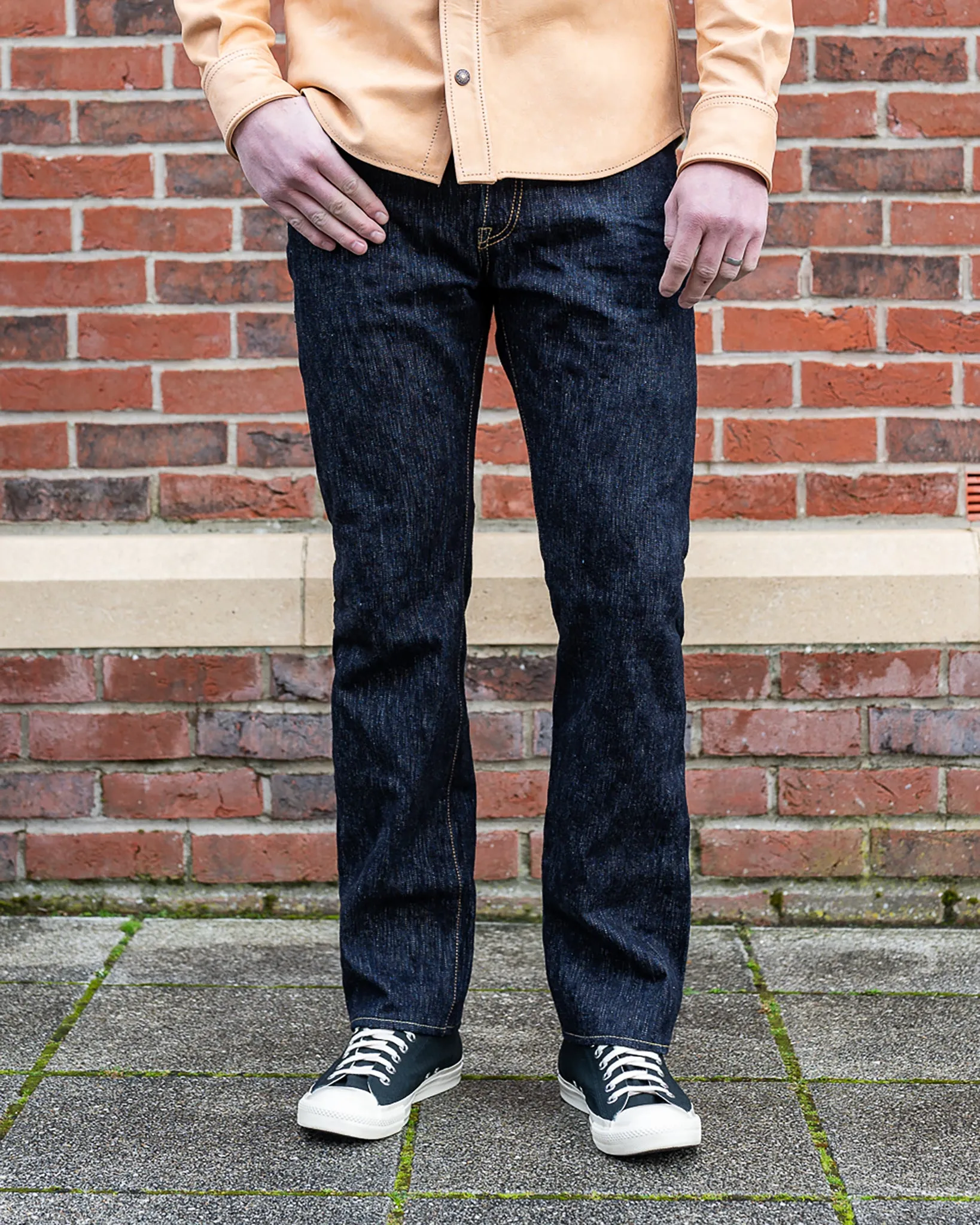 16oz Slubby Selvedge Denim Relaxed Tapered Cut Jeans - Indigo sold by Iron Heart product image thumbnail 4