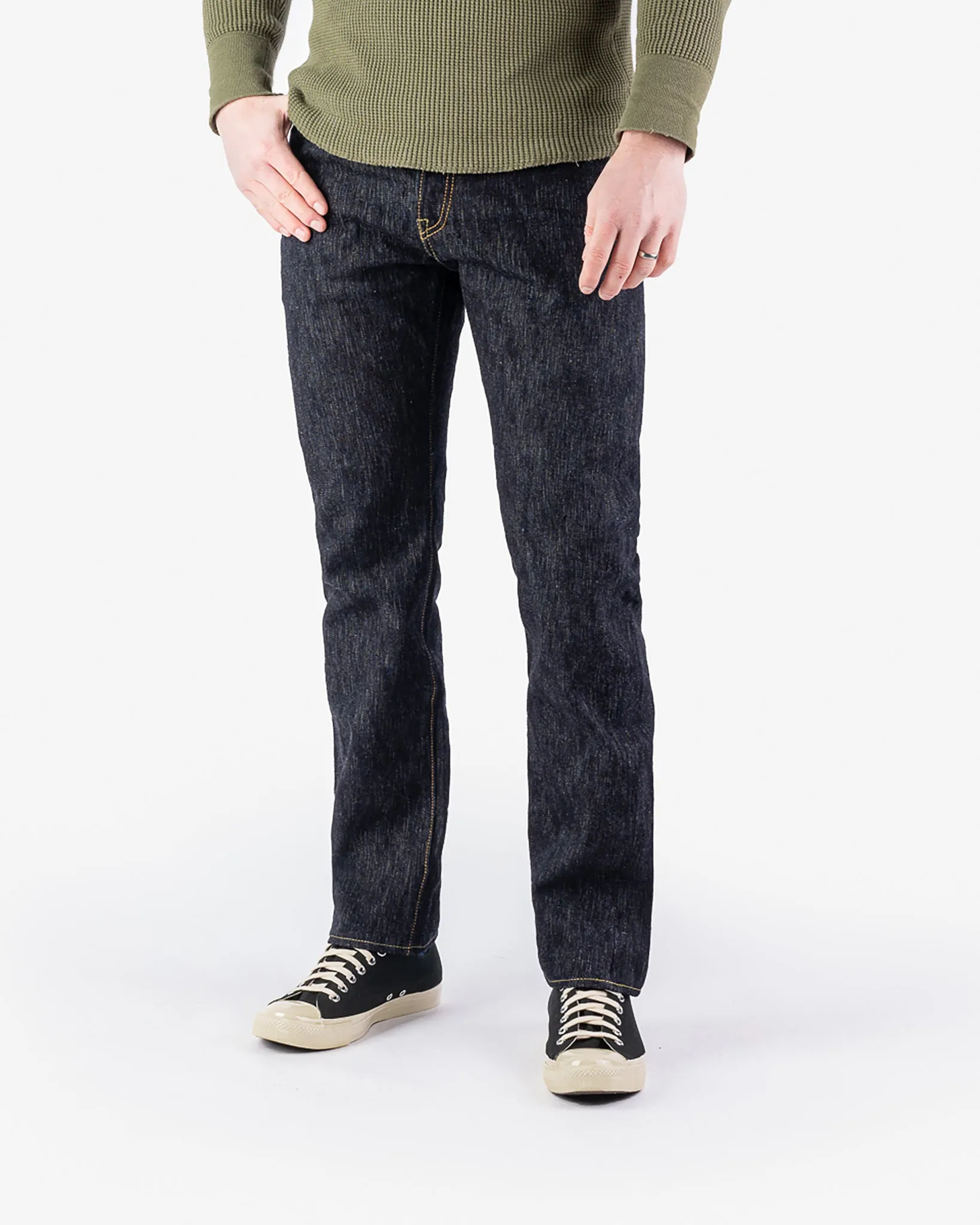 16oz Slubby Selvedge Denim Relaxed Tapered Cut Jeans - Indigo sold by Iron Heart product image thumbnail 2