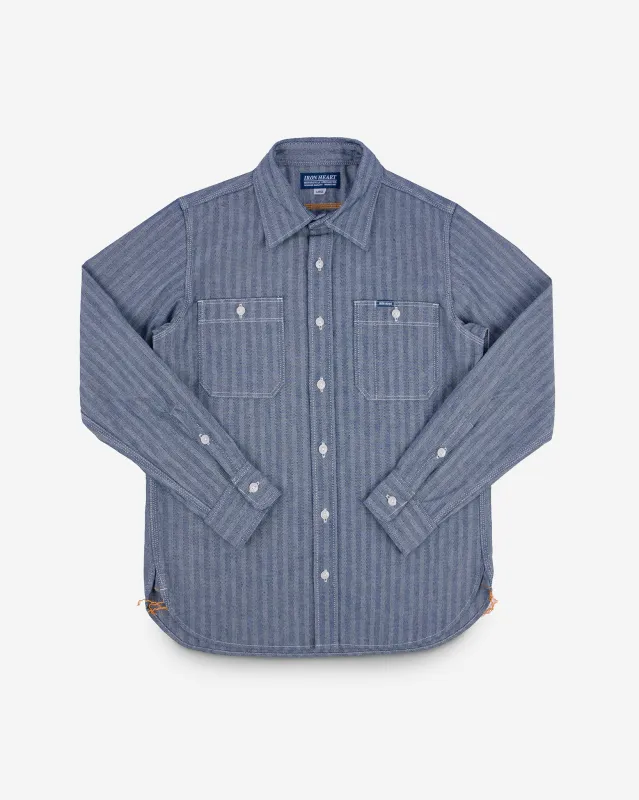12oz Herringbone Work Shirt - Indigo sold by Iron Heart
