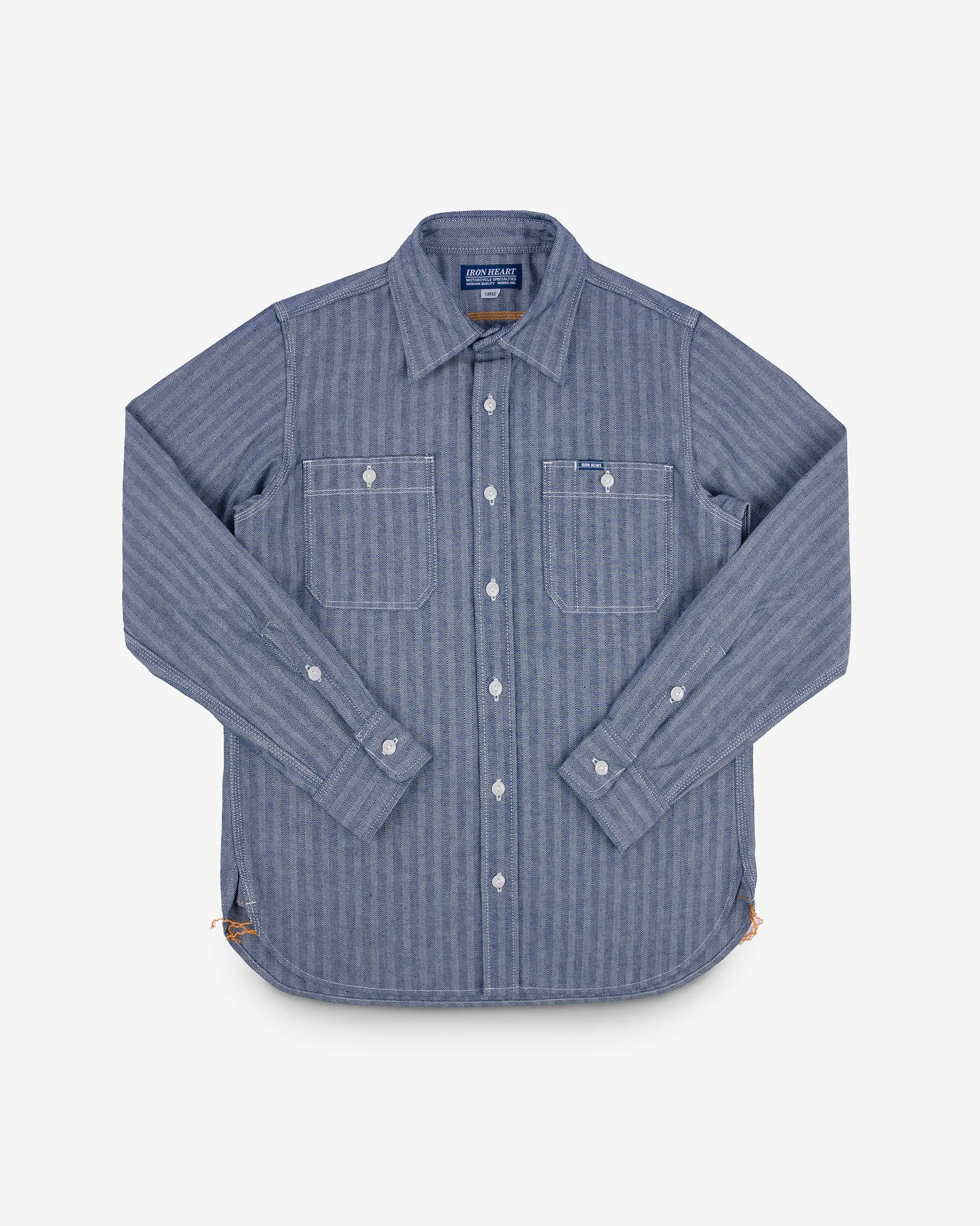 12oz Herringbone Work Shirt - Indigo sold by Iron Heart