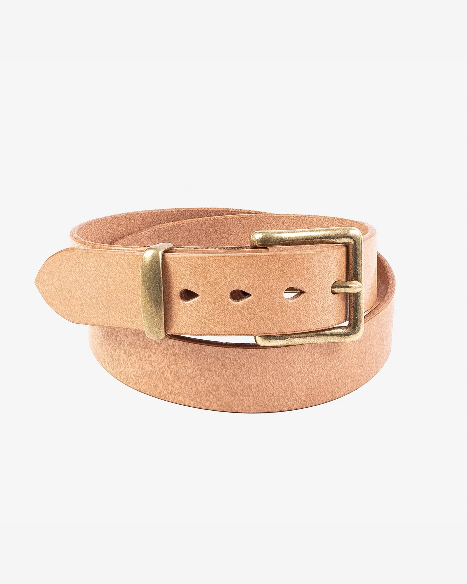 Heavy Duty "Tochigi" Leather Belt - Natural sold by Iron Heart