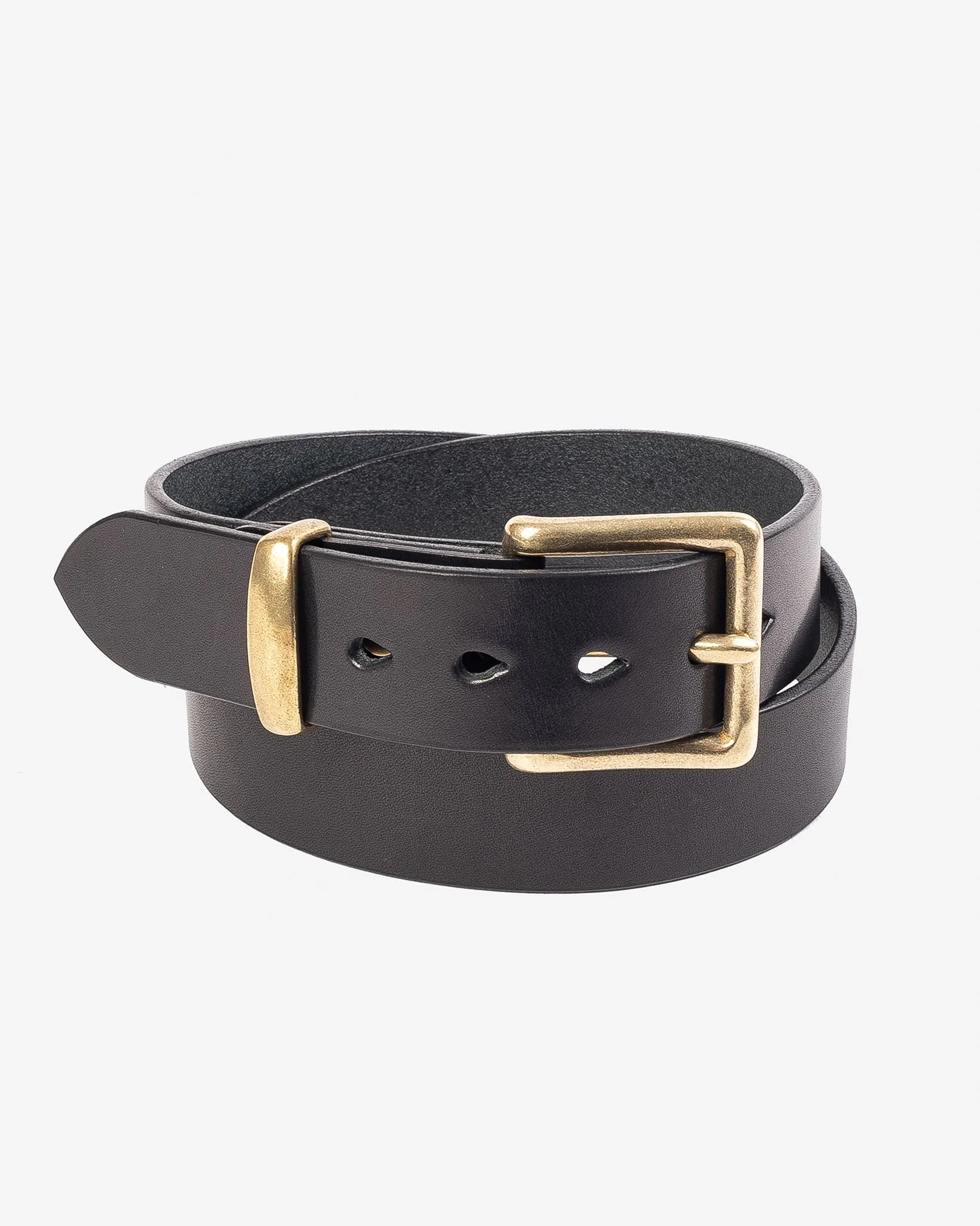 Heavy Duty "Tochigi" Leather Belt - Black sold by Iron Heart