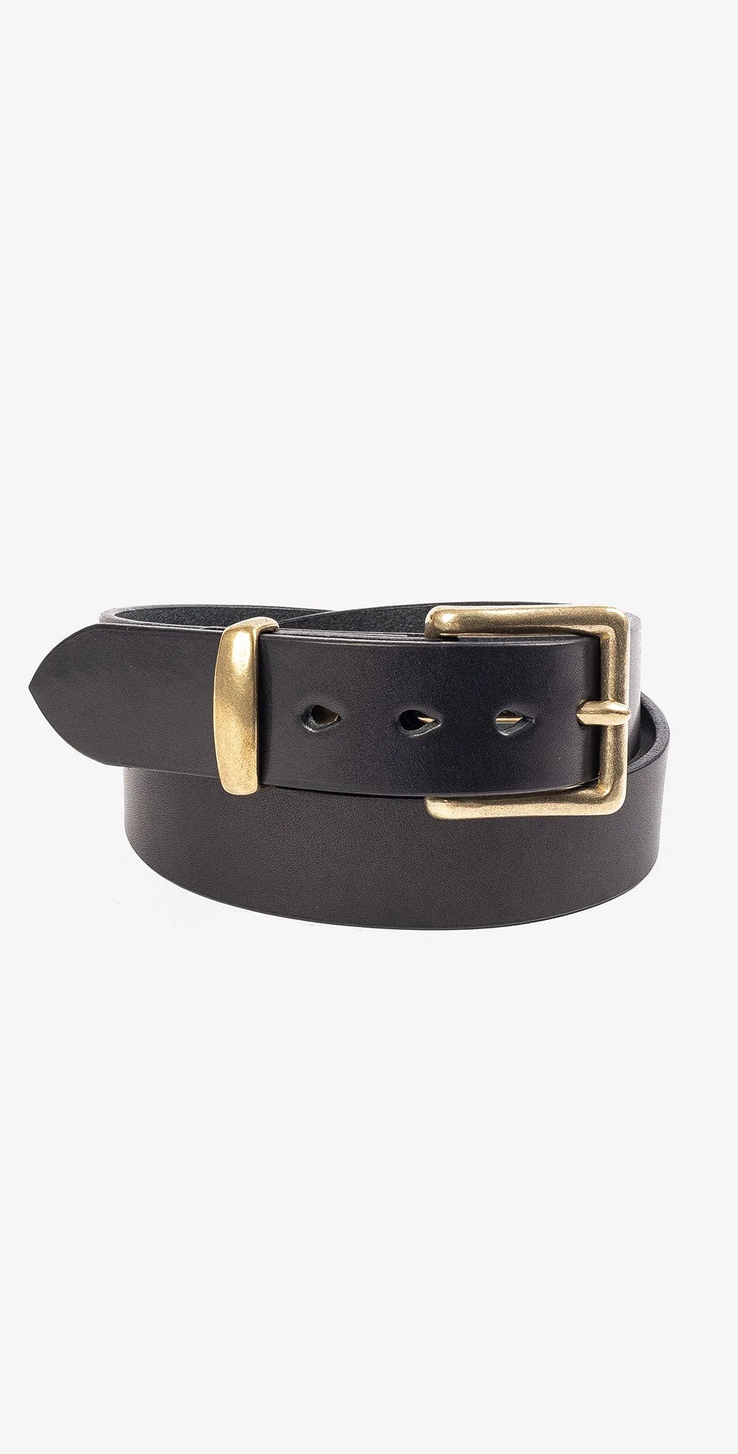Heavy Duty "Tochigi" Leather Belt - Black sold by Iron Heart product image thumbnail 2