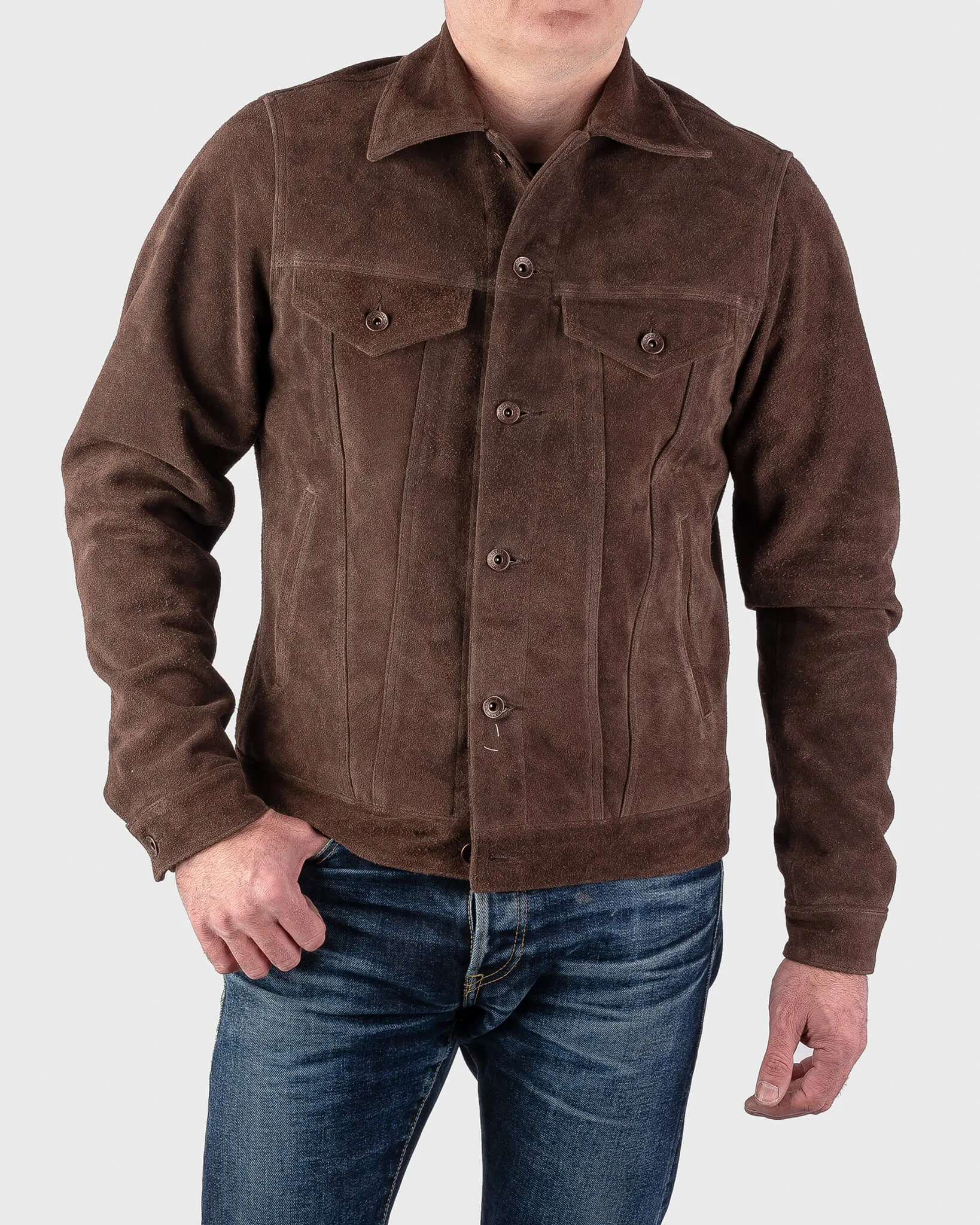 Split Steer Modified Type III Jacket - Brown sold by Iron Heart product image thumbnail 2