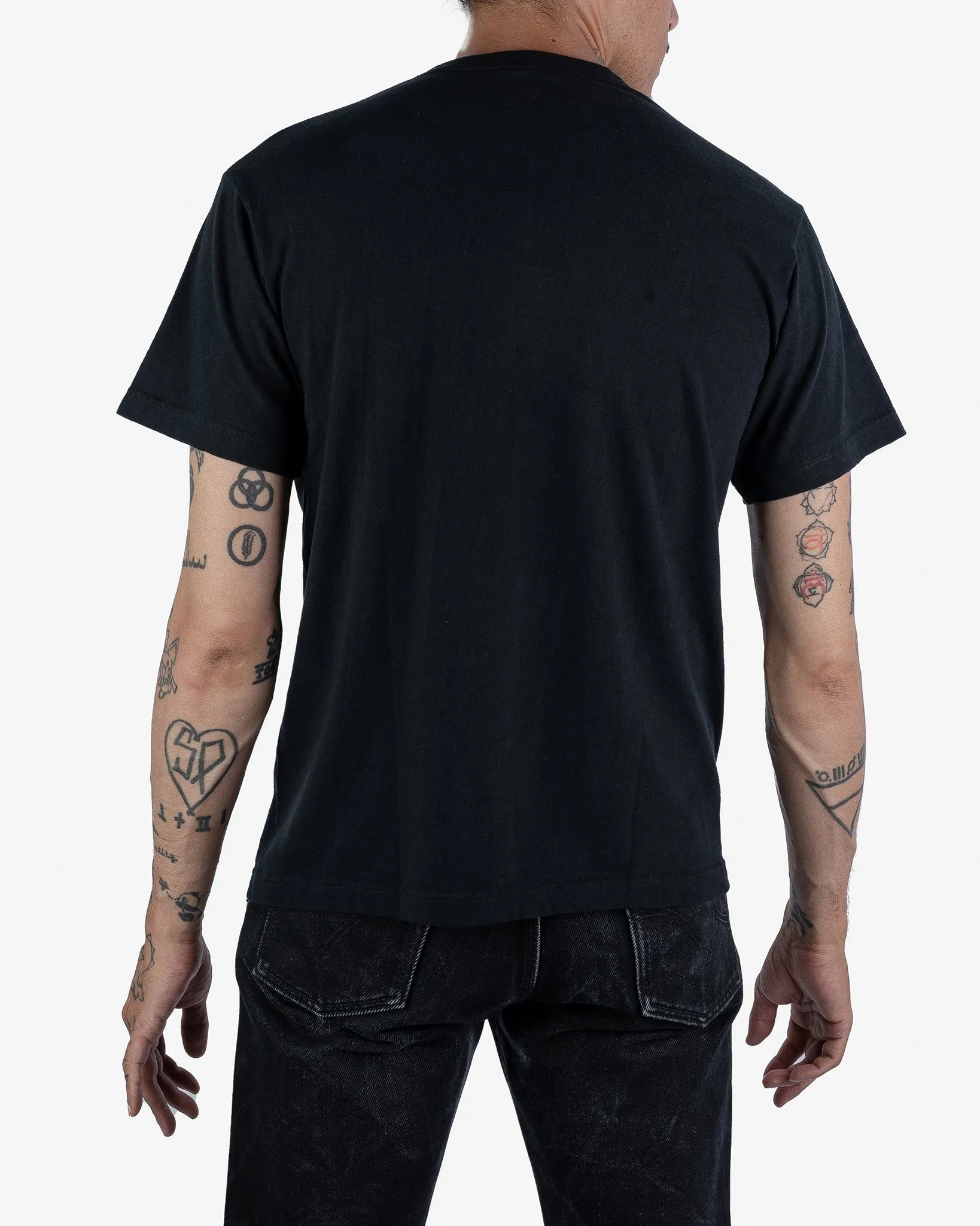 6.5oz Loopwheel Crew Neck T-Shirt with longer body - Black sold by Iron Heart product image thumbnail 3