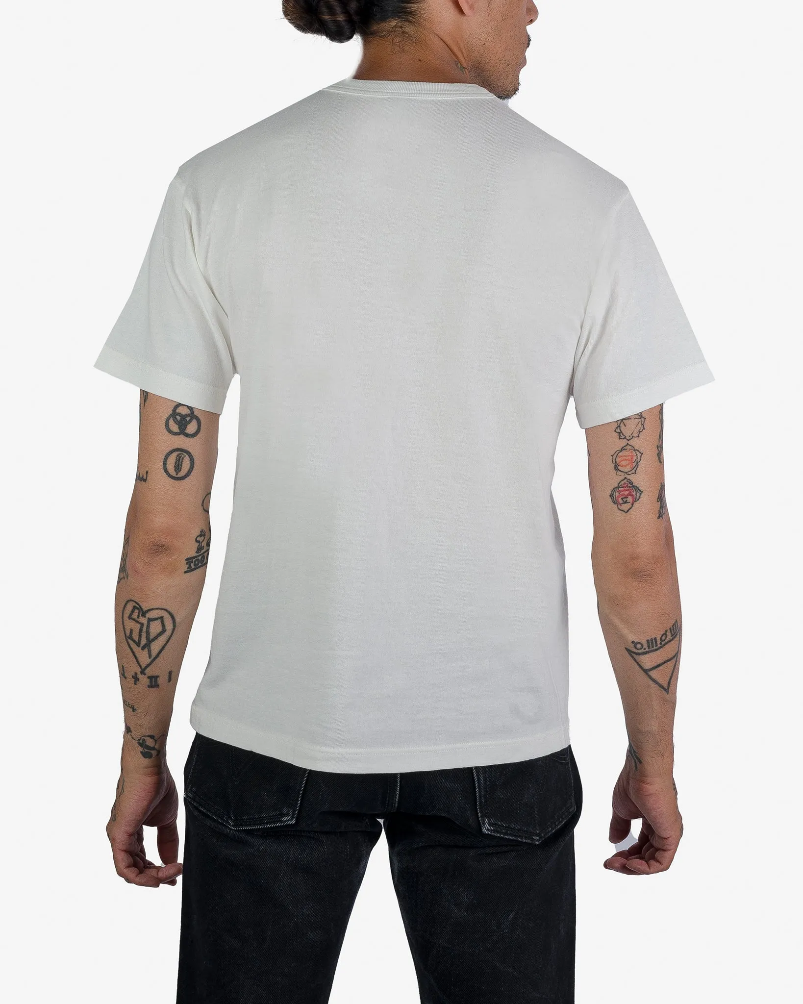 6.5oz Loopwheel Crew Neck T-Shirt with longer body - White sold by Iron Heart product image thumbnail 3