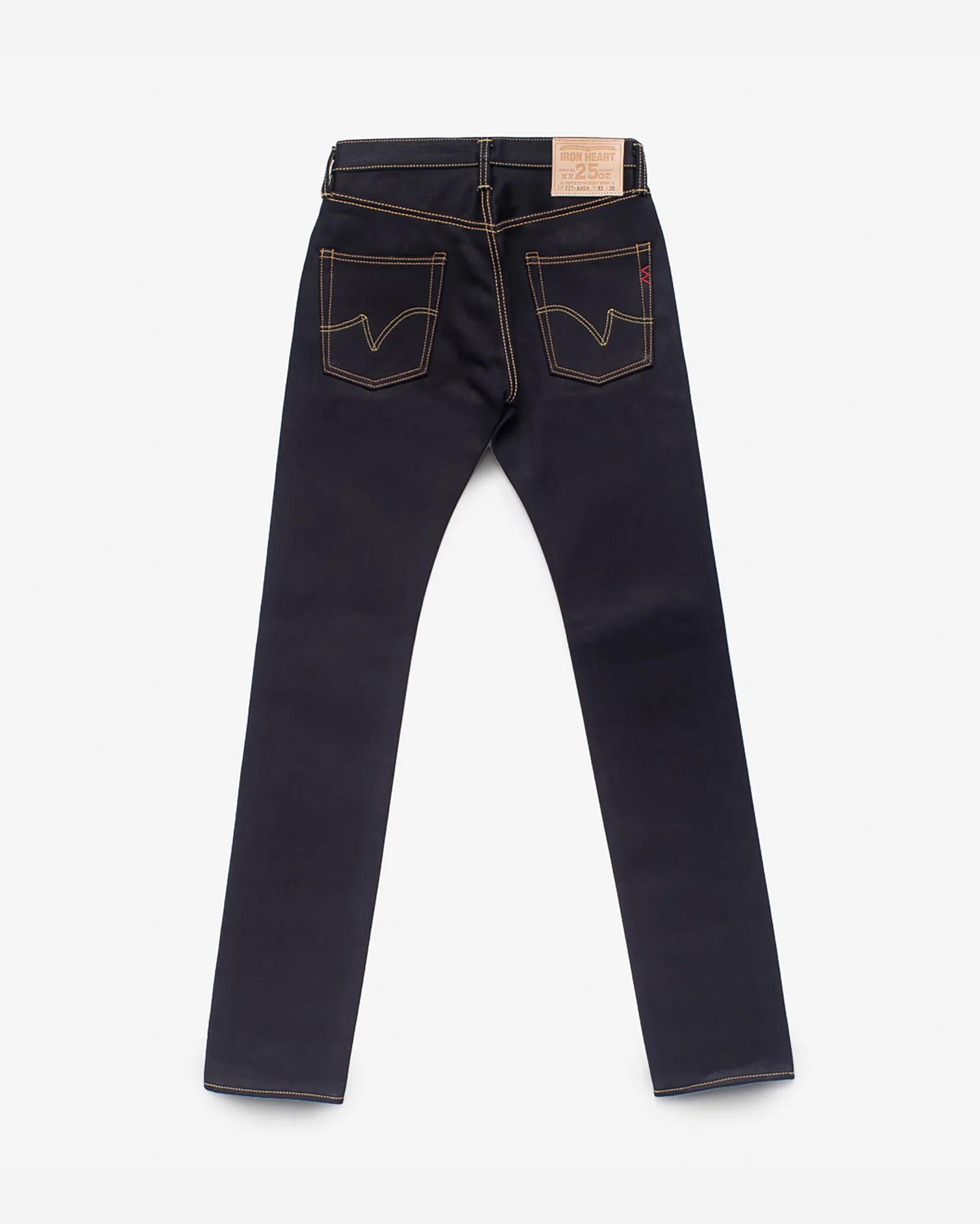 25oz Selvedge Denim Slim Tapered Cut Jeans - Indigo/Black sold by Iron Heart product image thumbnail 5