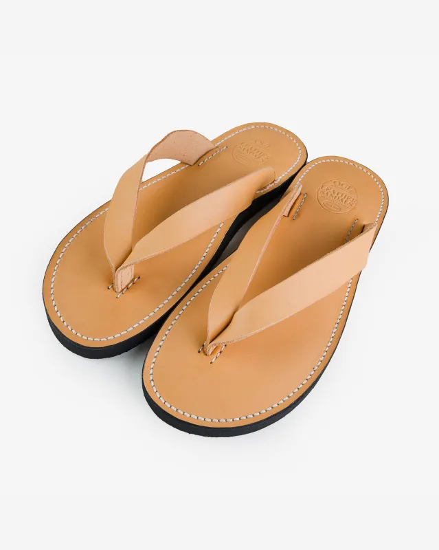 OGL X Dr. Sole Leather Thong Sandals - Natural sold by Iron Heart