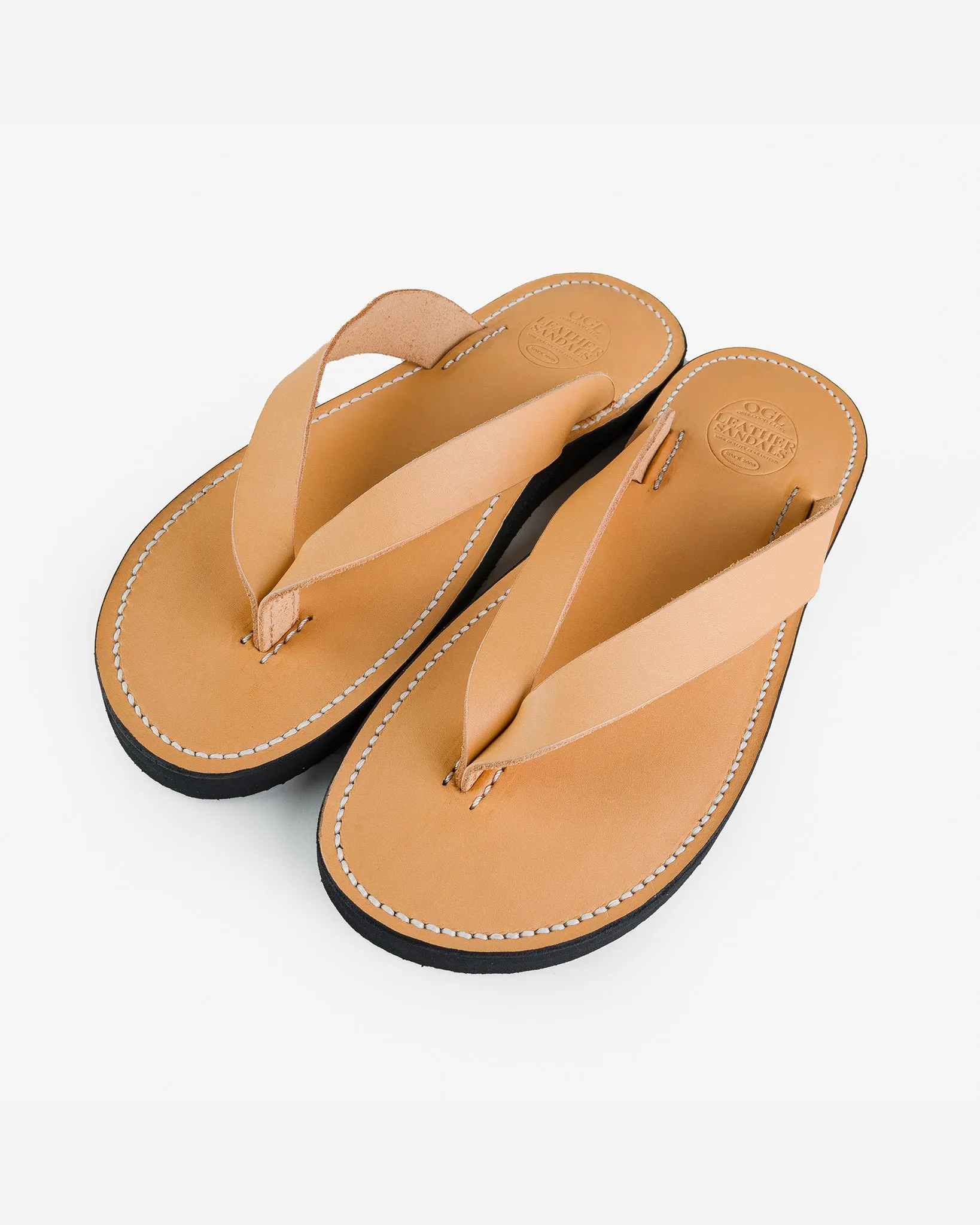 OGL X Dr. Sole Leather Thong Sandals - Natural sold by Iron Heart