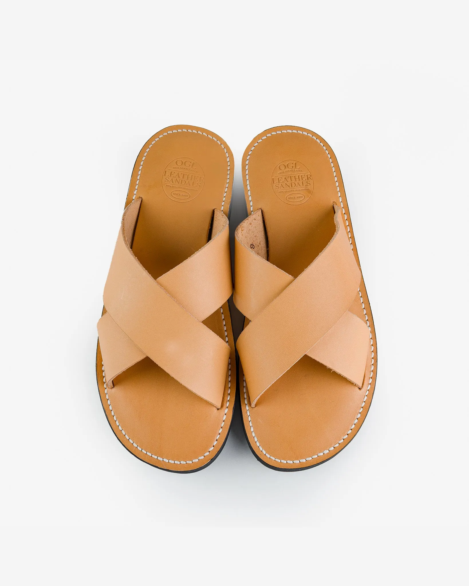 OGL X Dr. Sole Leather Cross Sandals - Natural sold by Iron Heart product image thumbnail 2