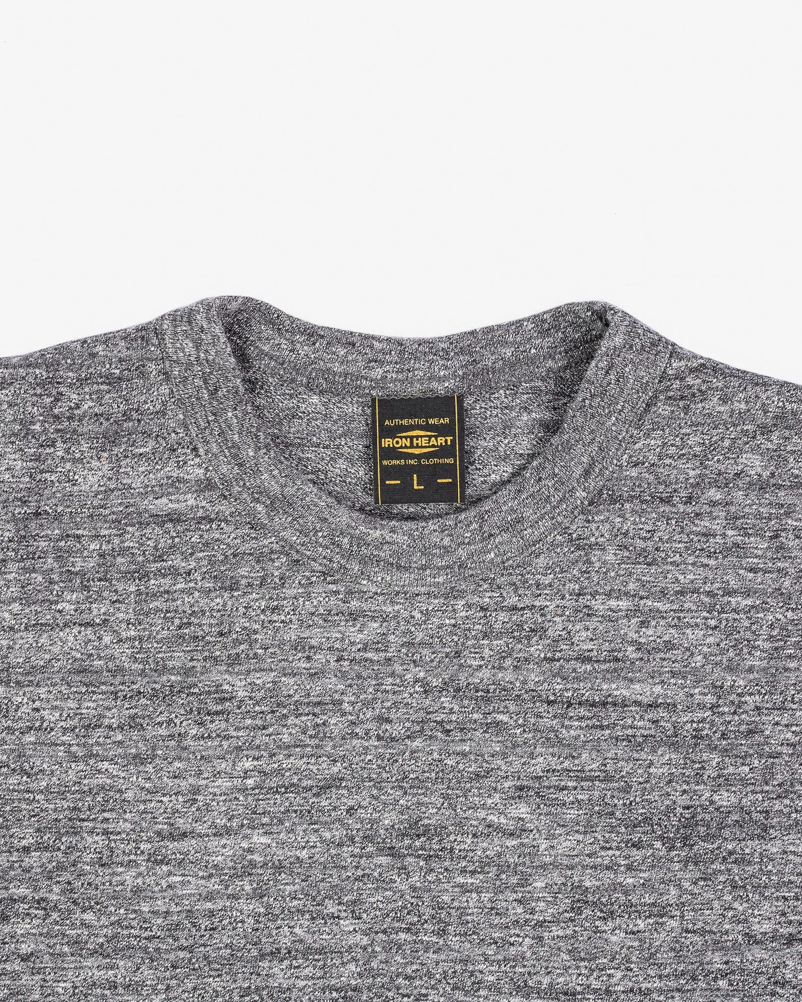 6.5oz Loopwheel Crew Neck T-Shirt - Marl Grey sold by Iron Heart product image thumbnail 5