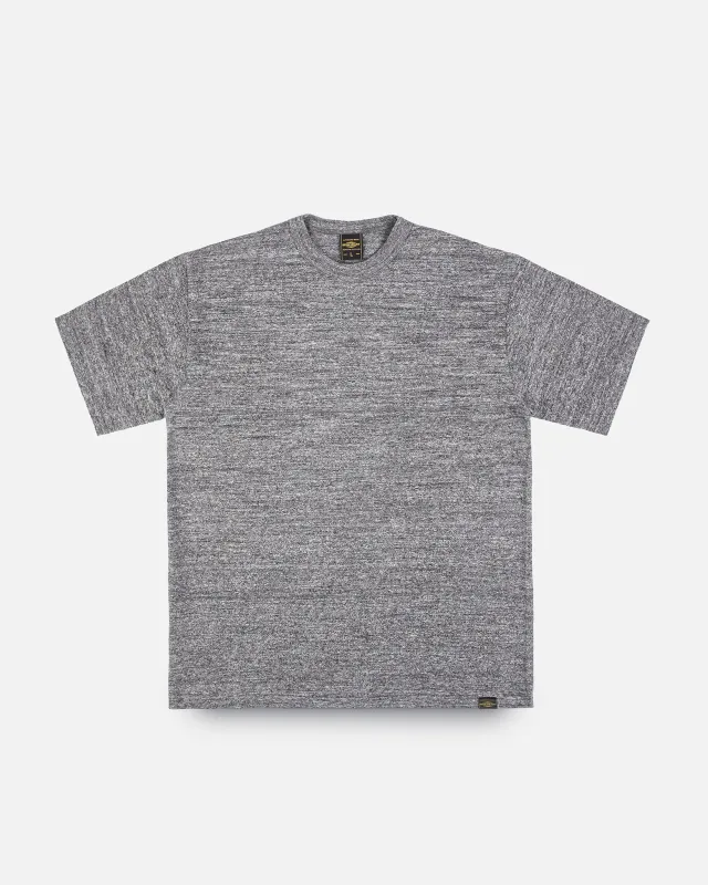 6.5oz Loopwheel Crew Neck T-Shirt - Marl Grey sold by Iron Heart