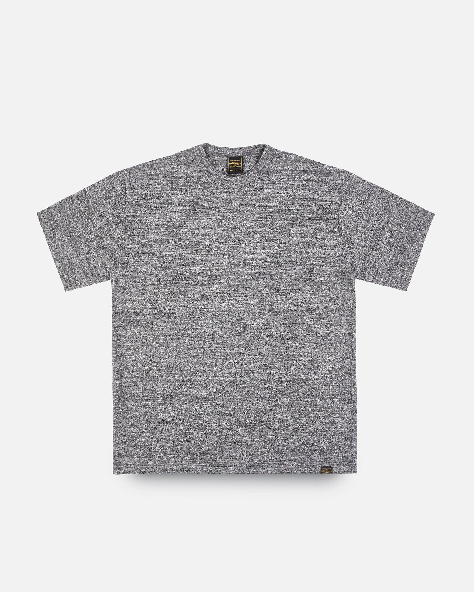 6.5oz Loopwheel Crew Neck T-Shirt - Marl Grey sold by Iron Heart