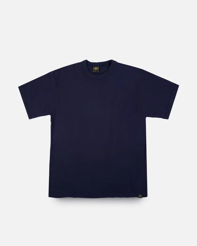 6.5oz Loopwheel Crew Neck T-Shirt - Navy sold by Iron Heart