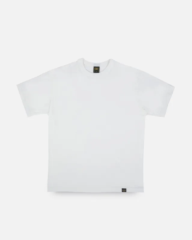 6.5oz Loopwheel Crew Neck T-Shirt - White sold by Iron Heart