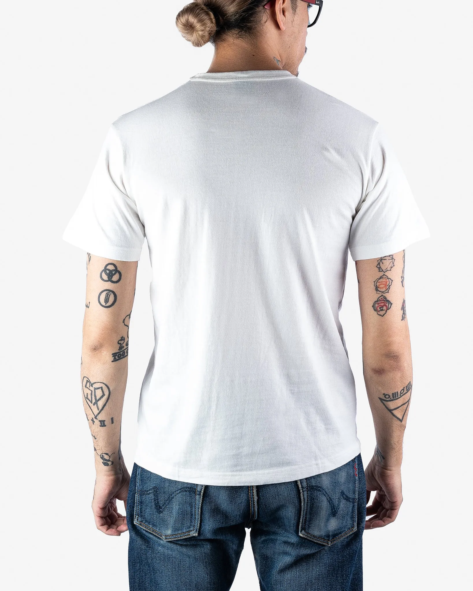 6.5oz Loopwheel Crew Neck T-Shirt - White sold by Iron Heart product image thumbnail 3