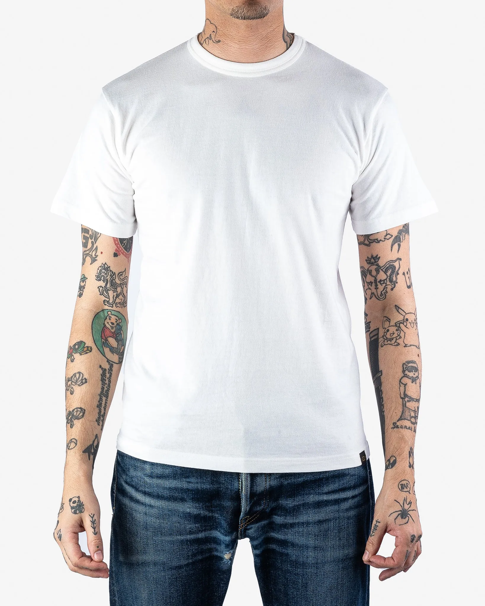 6.5oz Loopwheel Crew Neck T-Shirt - White sold by Iron Heart product image thumbnail 2