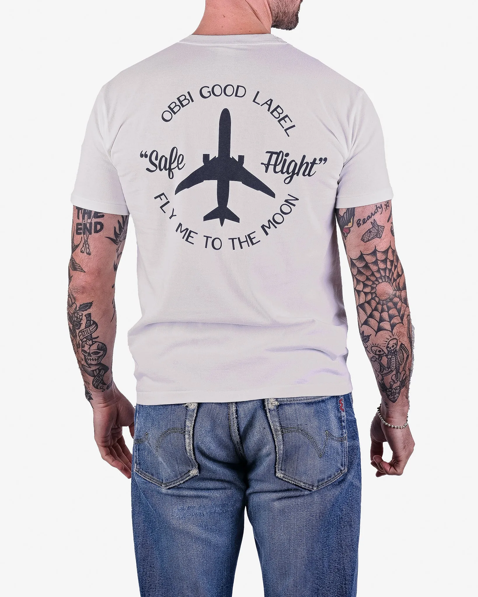 OGL 6.2oz Ringspun T-shirt - Silkscreen Printed 'Fly Me To The Moon' - Cream sold by Iron Heart product image thumbnail 3
