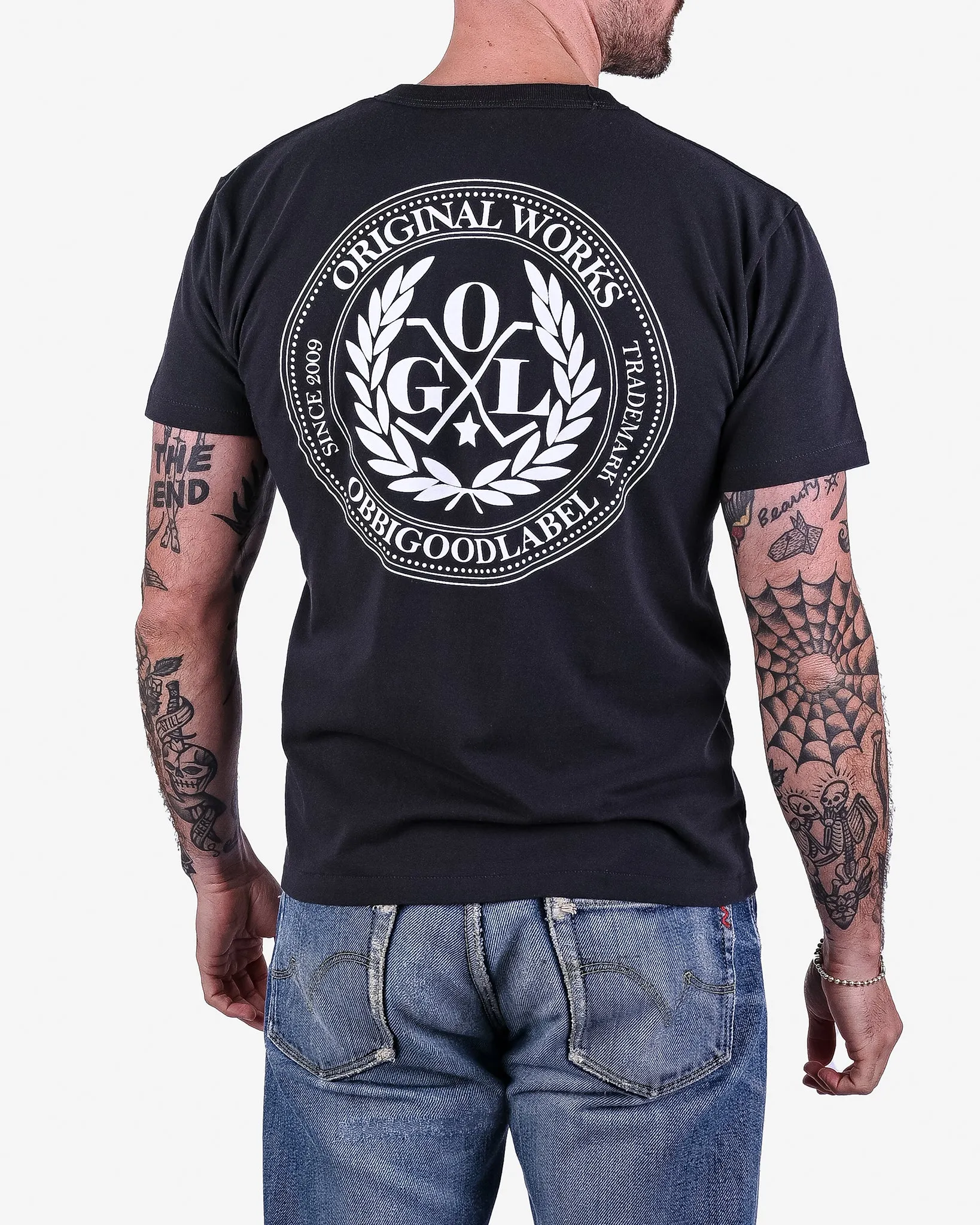 OGL 6.2oz Ringspun T-shirt - Silkscreen Printed 'OGL Logo' - Charcoal sold by Iron Heart product image thumbnail 3