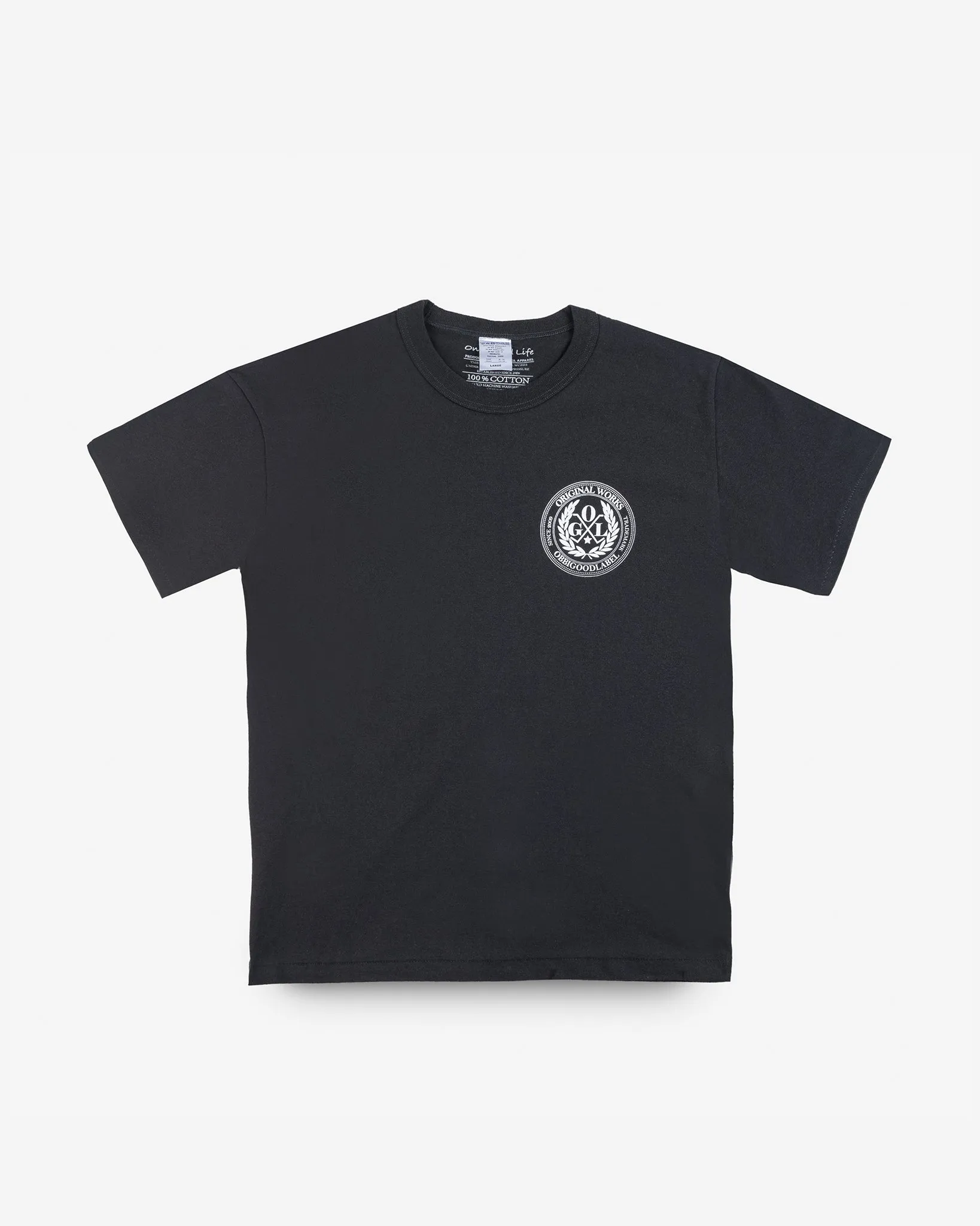 OGL 6.2oz Ringspun T-shirt - Silkscreen Printed 'OGL Logo' - Charcoal sold by Iron Heart