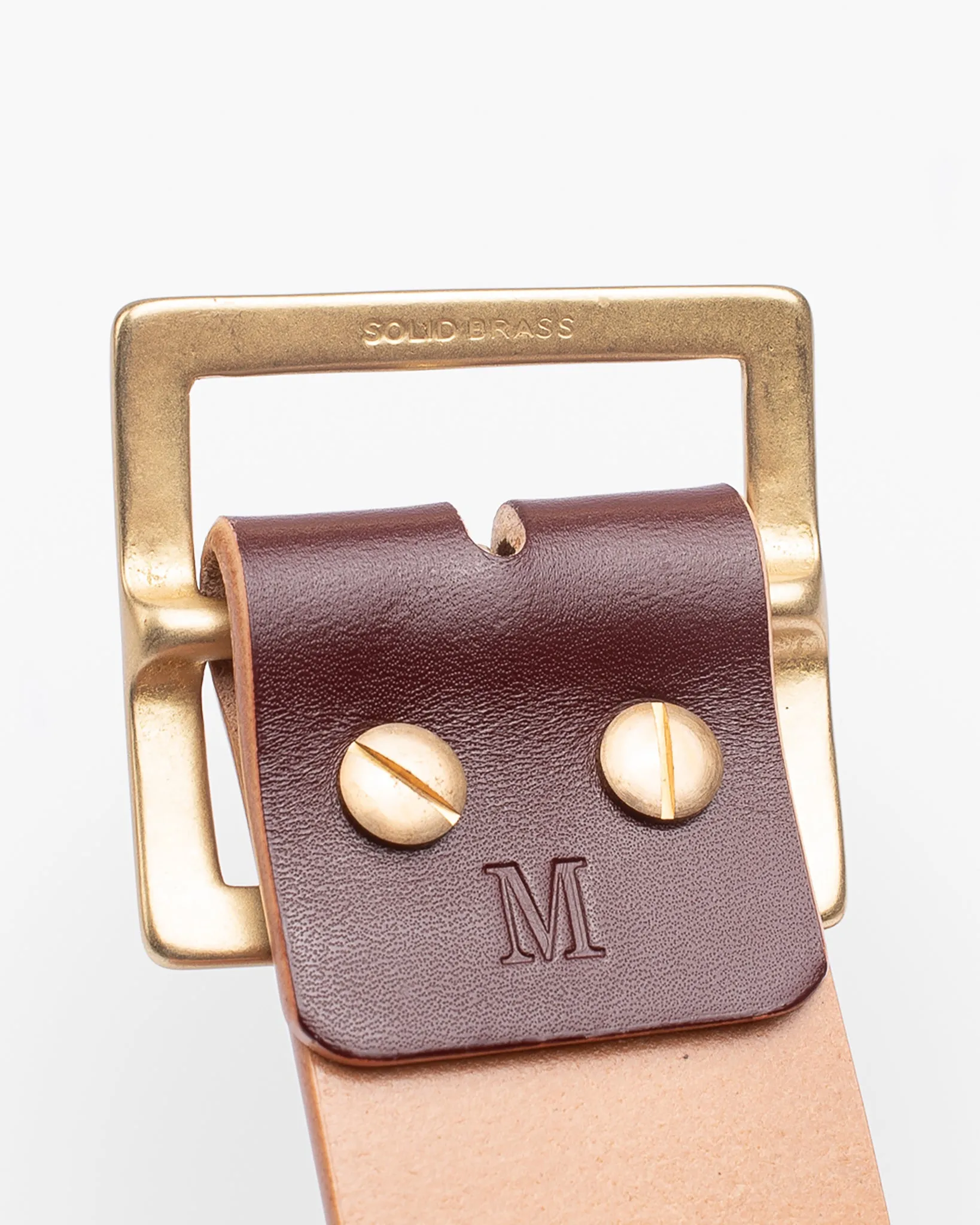 OGL Vintage 1.75" Leather Belt - Hand-Dyed Brown sold by Iron Heart product image thumbnail 4