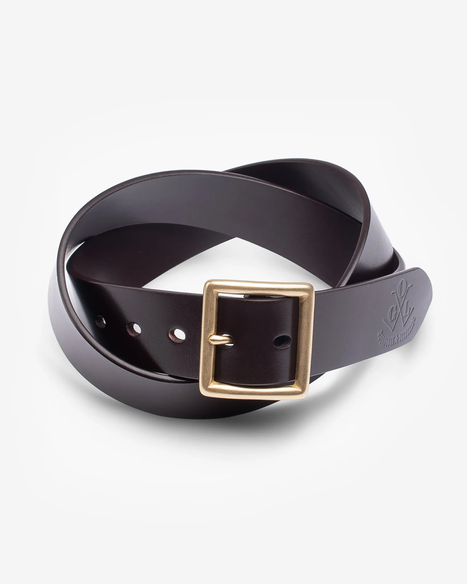 OGL Vintage Buckle Leather Belt - Brown sold by Iron Heart