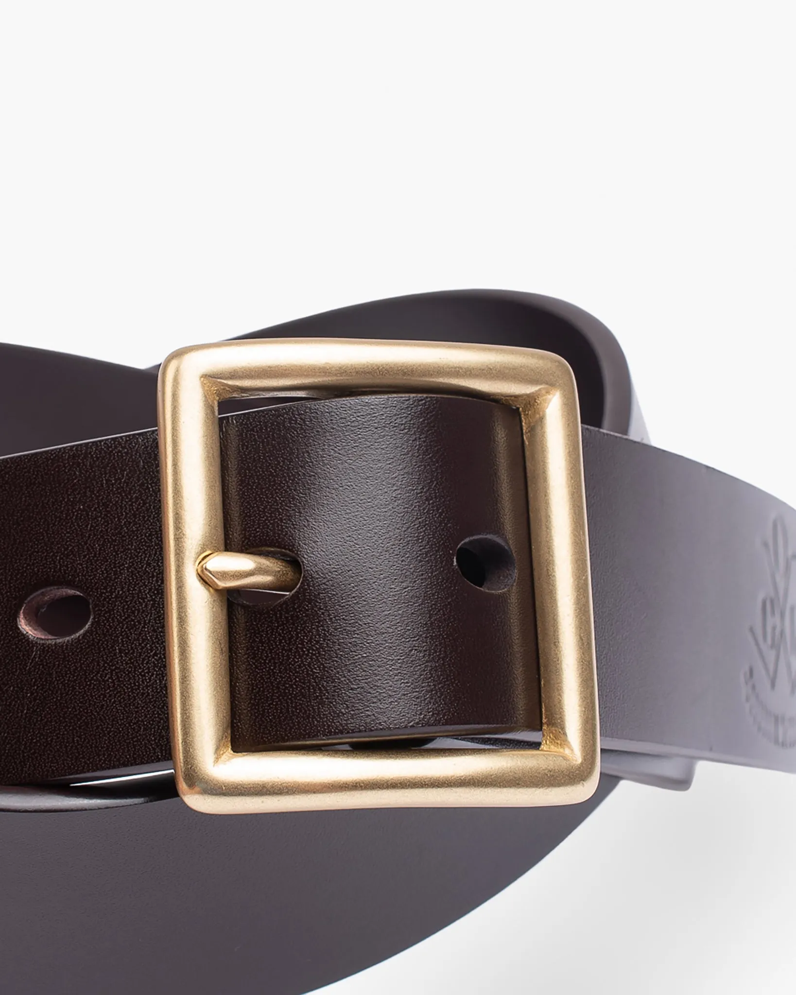 OGL Vintage Buckle Leather Belt - Brown sold by Iron Heart product image thumbnail 3