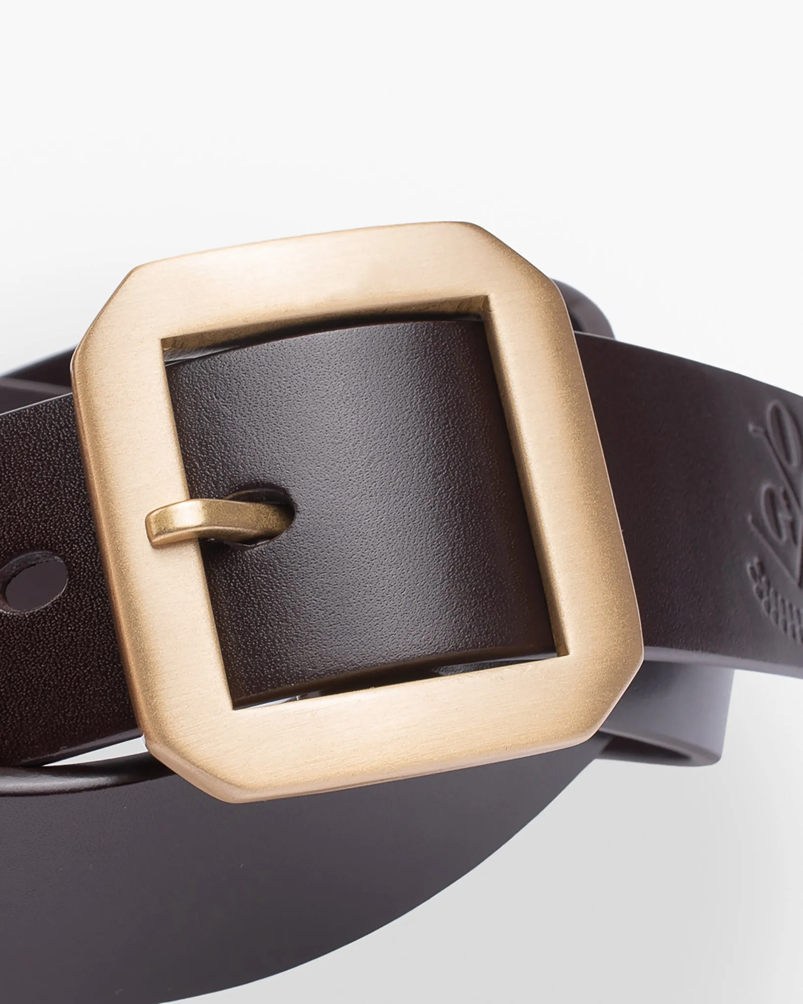 OGL Single Prong Garrison Buckle Leather Belt - Brown sold by Iron Heart product image thumbnail 3