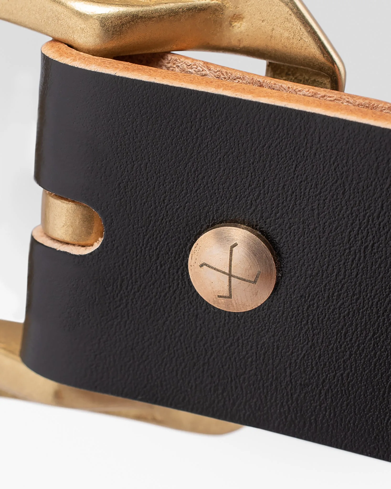 OGL Single Prong Garrison Buckle Leather Belt - Hand-Dyed Black sold by Iron Heart product image thumbnail 5