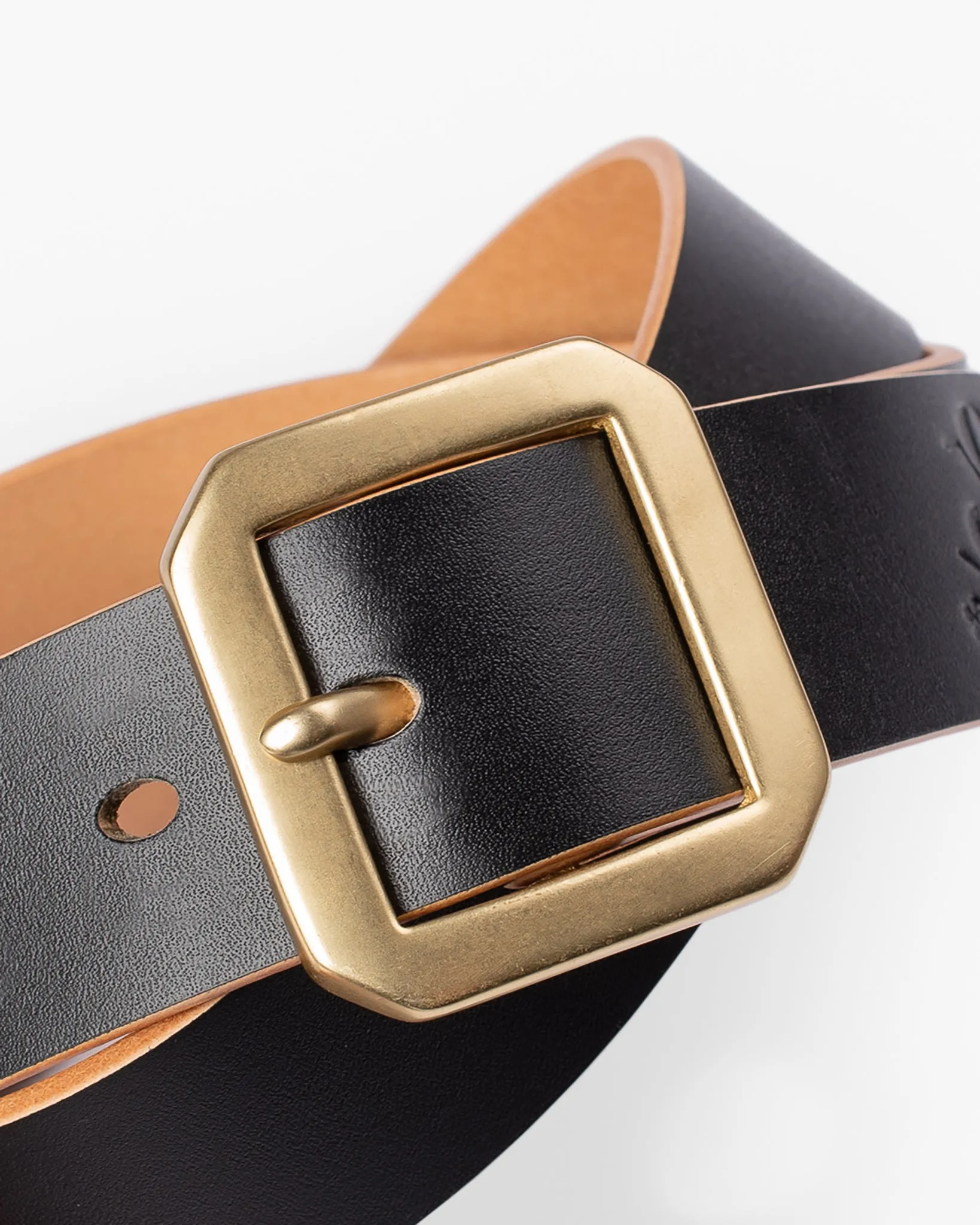 OGL Single Prong Garrison Buckle Leather Belt - Hand-Dyed Black sold by Iron Heart product image thumbnail 3