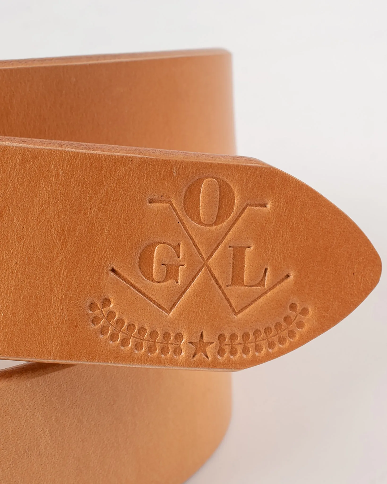 OGL Double Prong Garrison Buckle Leather Belt - Natural sold by Iron Heart product image thumbnail 5