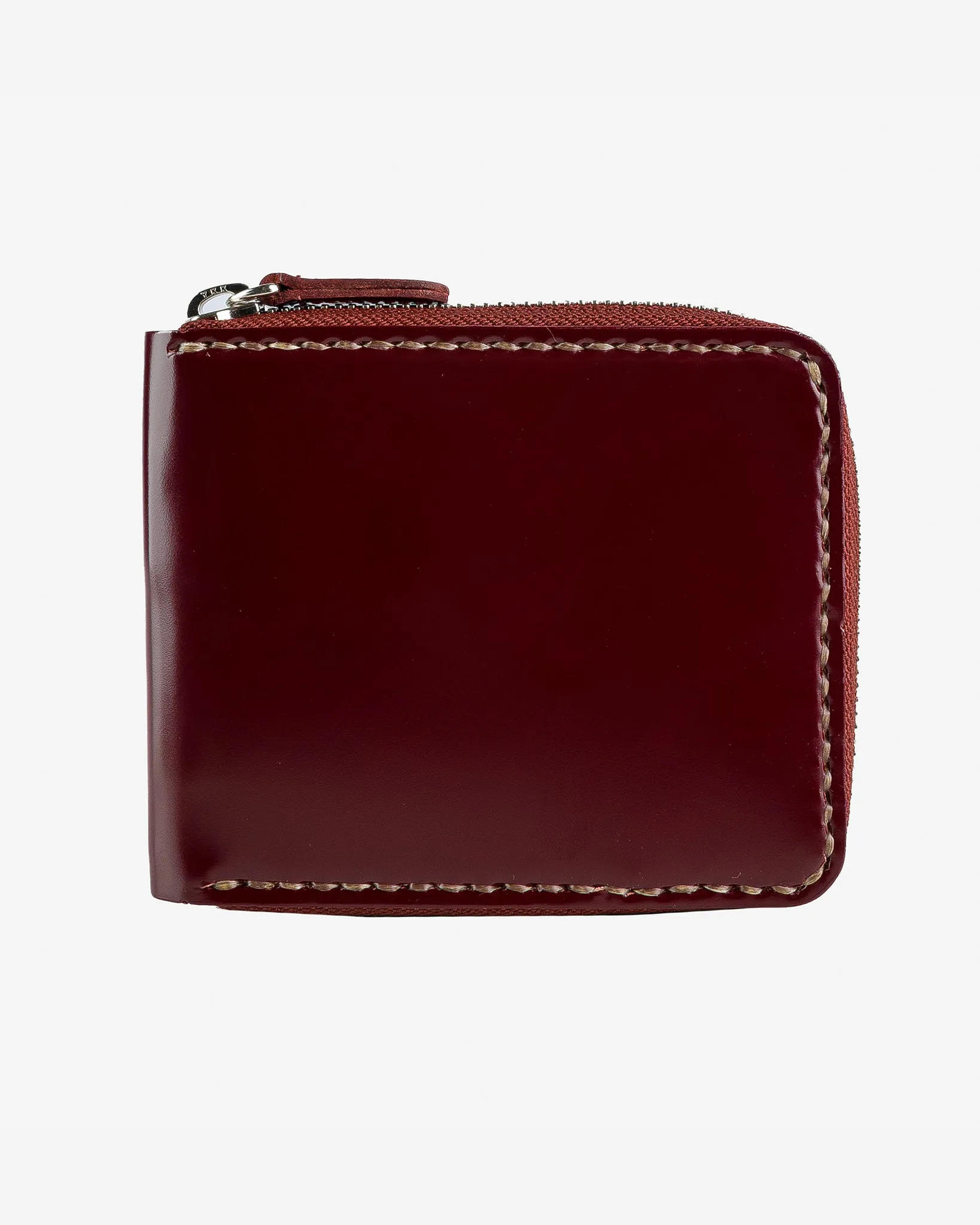 Zip-Secured Shell Cordovan Wallet - Oxblood sold by Iron Heart product image thumbnail 3