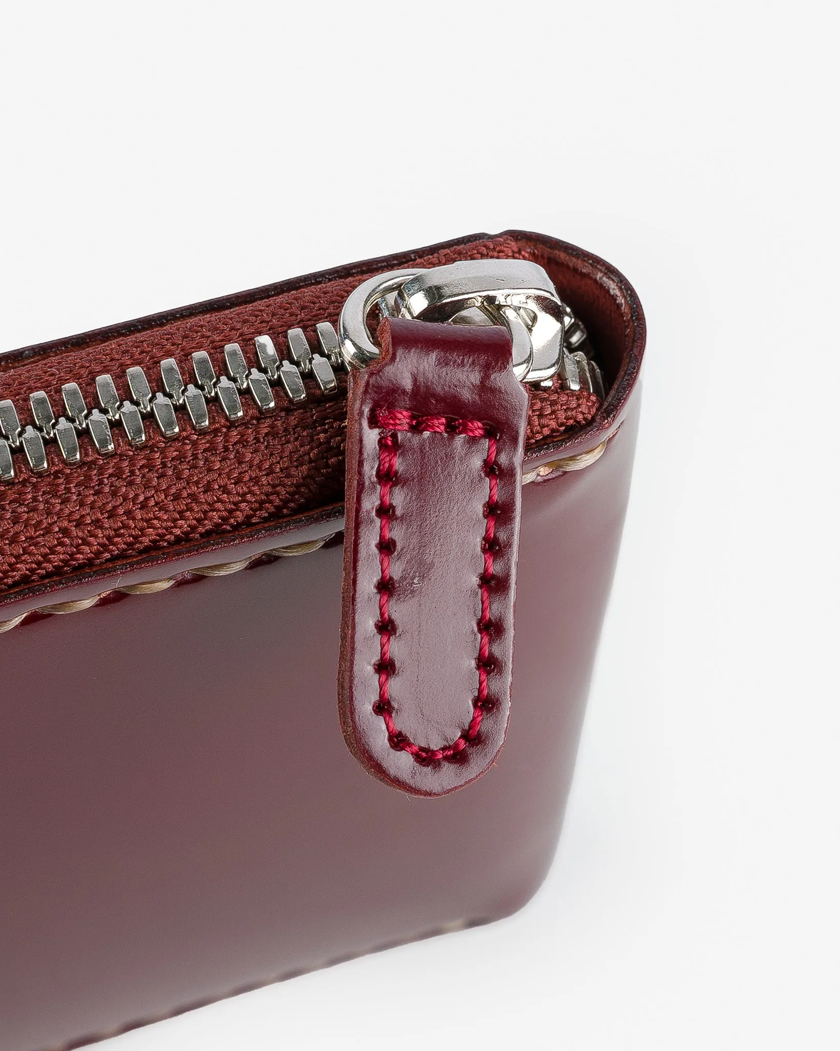 Zip-Secured Shell Cordovan Wallet - Oxblood sold by Iron Heart product image thumbnail 4